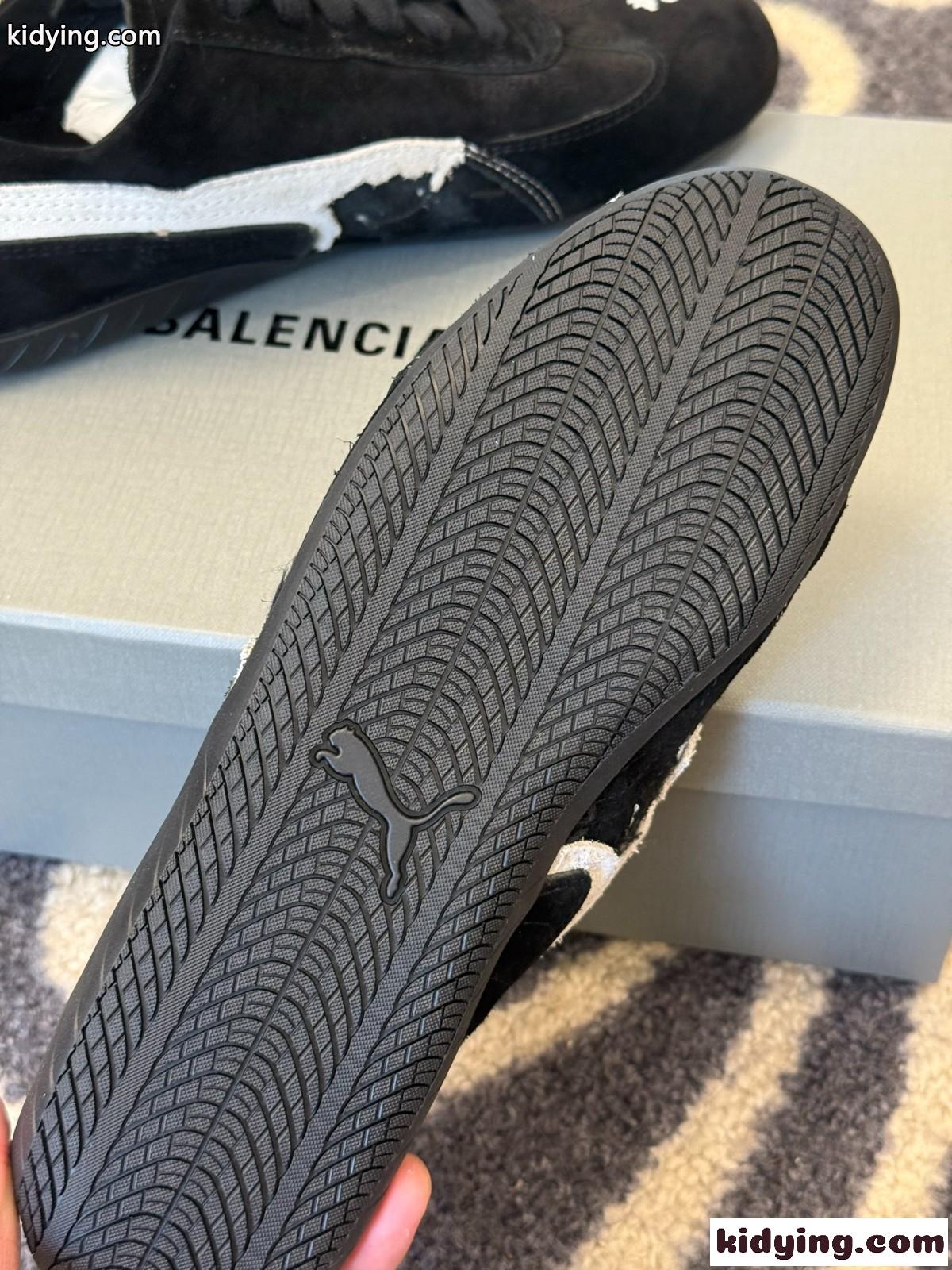 BALENCIAGA × PUMA スエード スピードキャット スニーカー スーパーコピー ブラック-4