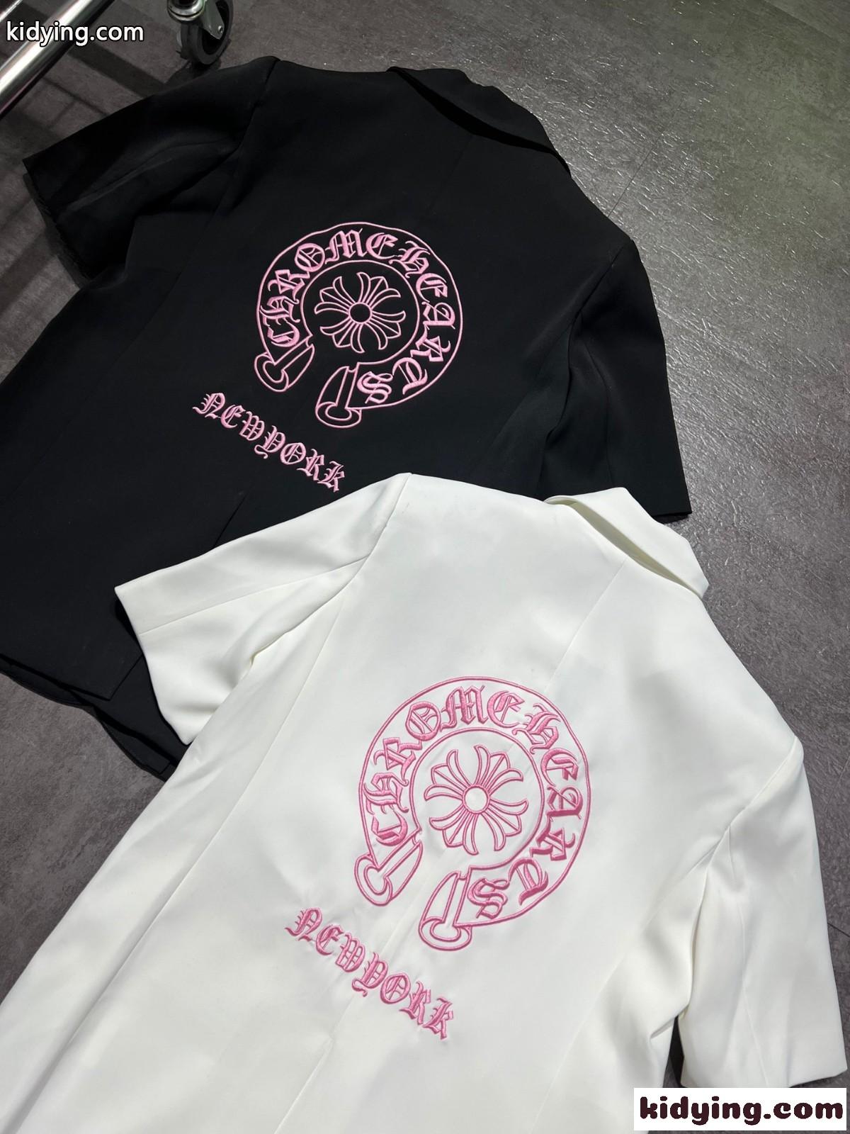 カジュアル ホースシュー 刺繍入り 半袖 クロムハーツ ジャケット コピー レディース ファッション-4