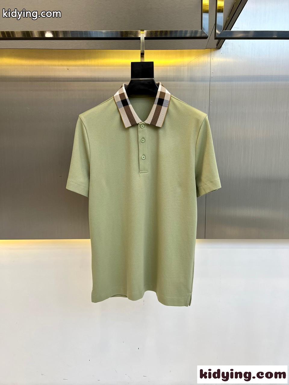 定番 カジュアル コットンピケ ポロシャツ バーバリー Tシャツ コピー グリーン-0
