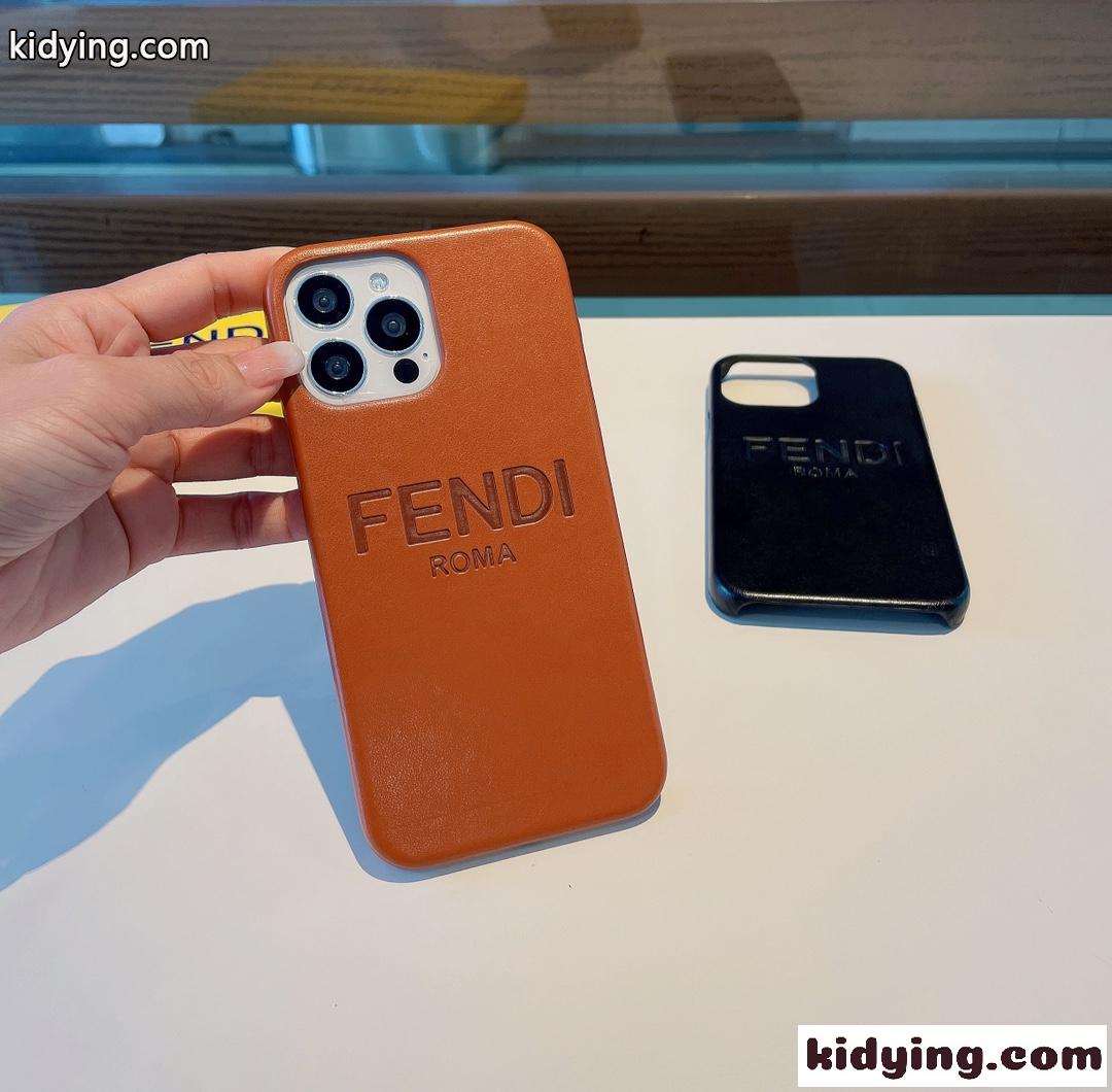 おしゃれ シンプル 無地 フェンディ スマホケース iphone コピー アイフォンケース 携帯ケース 薄型-3