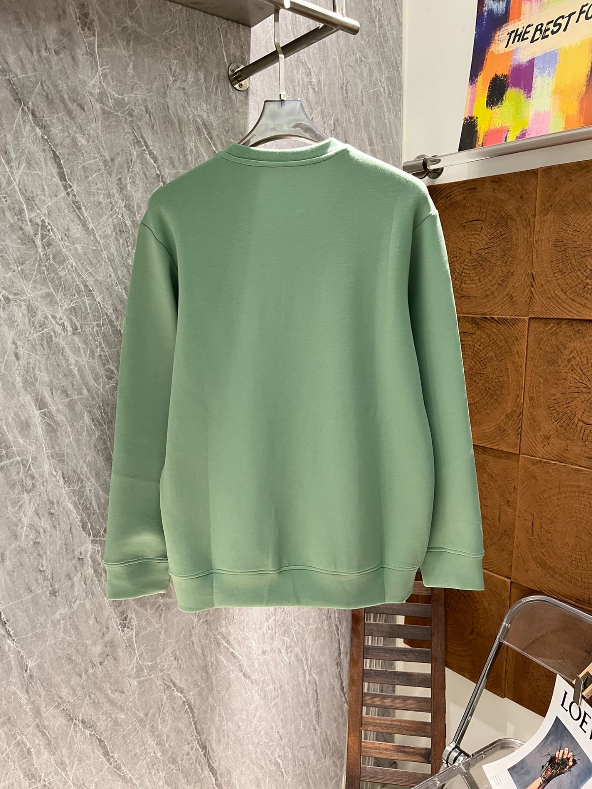 シンプル コットン スウェットシャツ エルメス Tシャツ コピー グリーン-4