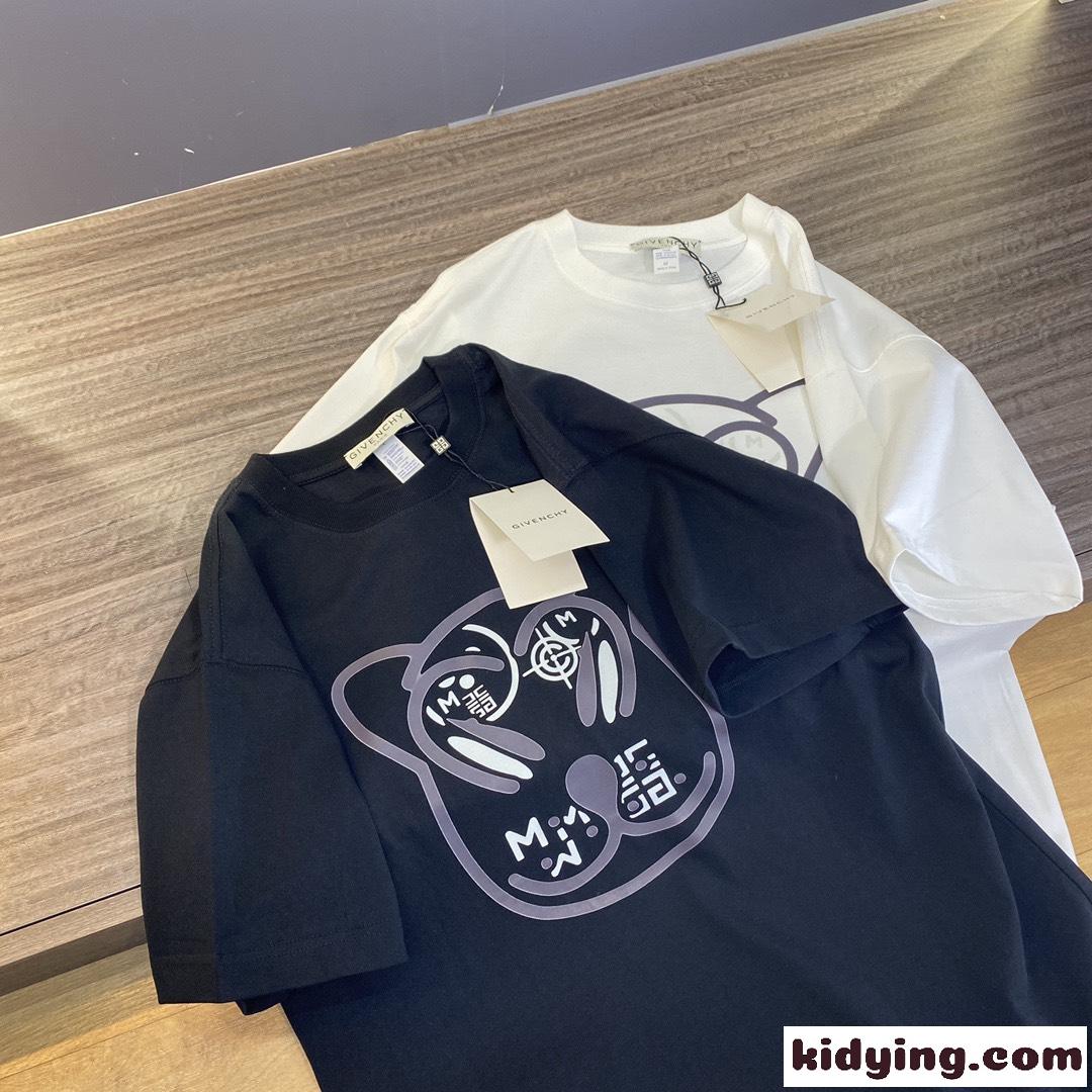 オシャレ プリント 合わせやすい クールネック ジバンシィ Tシャツ コピー メンズ 春夏 半袖 トップス カジュアル-1