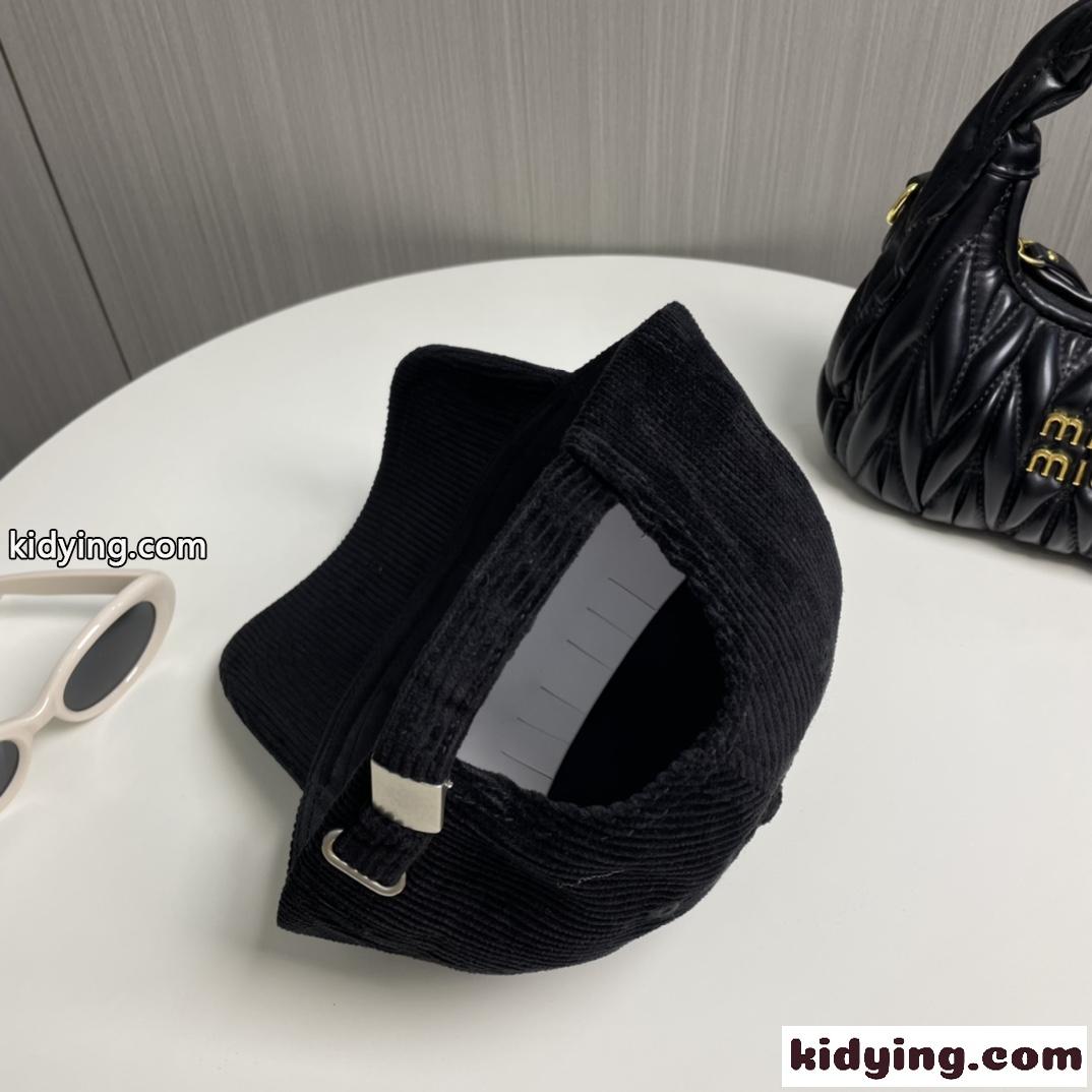 キャップ・LV シグネチャー コーデュロイ ルイヴィトン 帽子 コピー ブラック-1