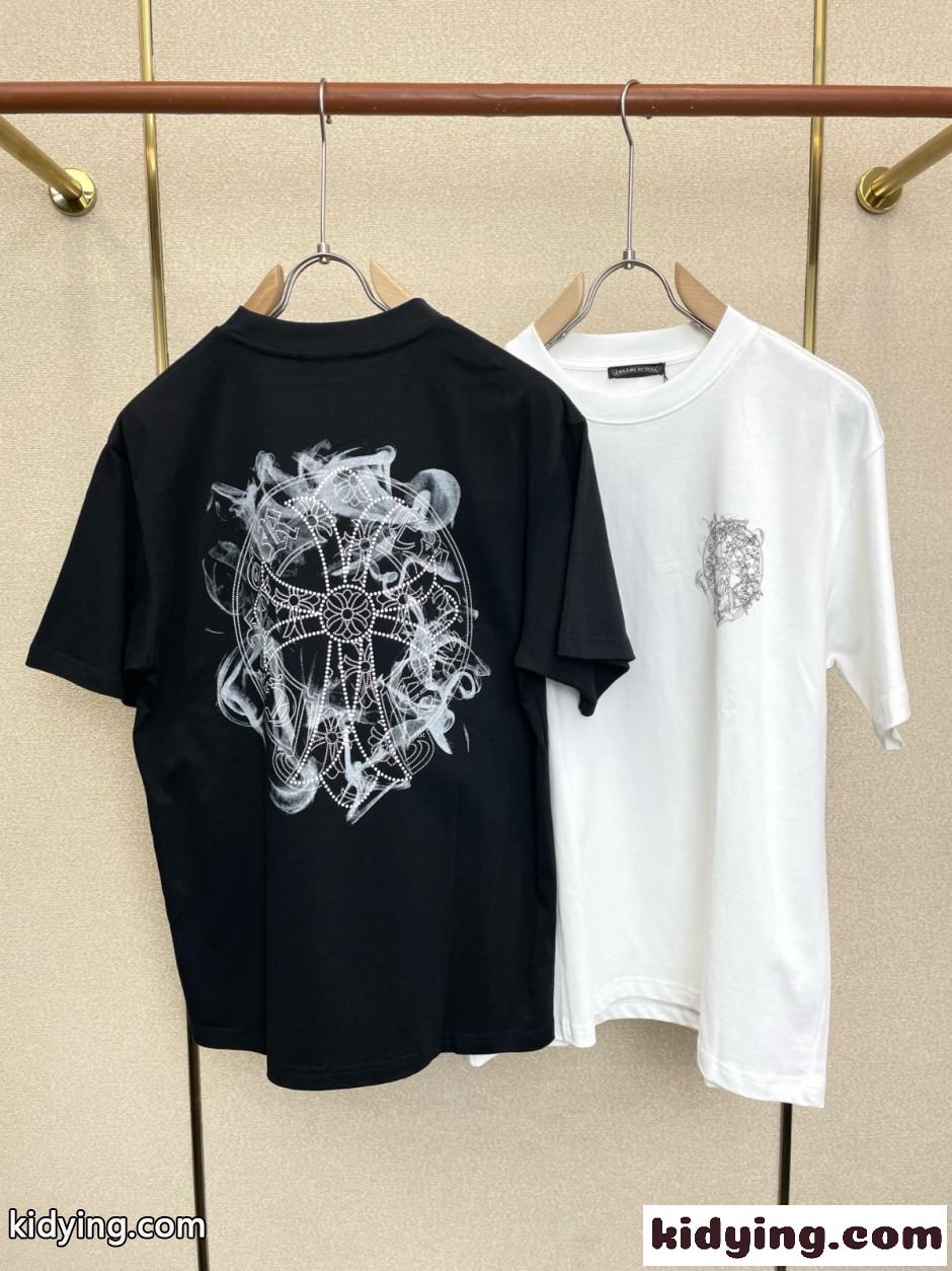 カジュアル お洒落 半袖Tシャツ クロムハーツ Tシャツ 偽物 トップス-2