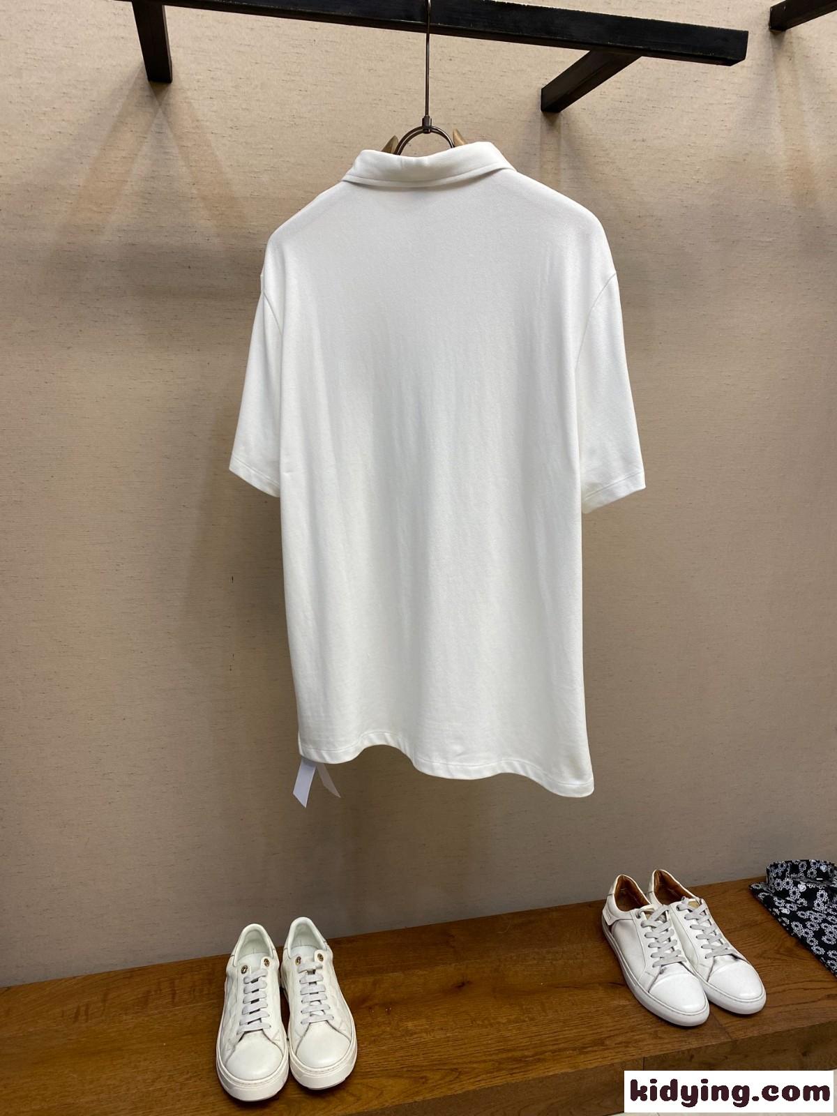 洗練された ロゴ刺繍 半袖ポロシャツ クロムハーツ Tシャツ 偽物 コットン-2
