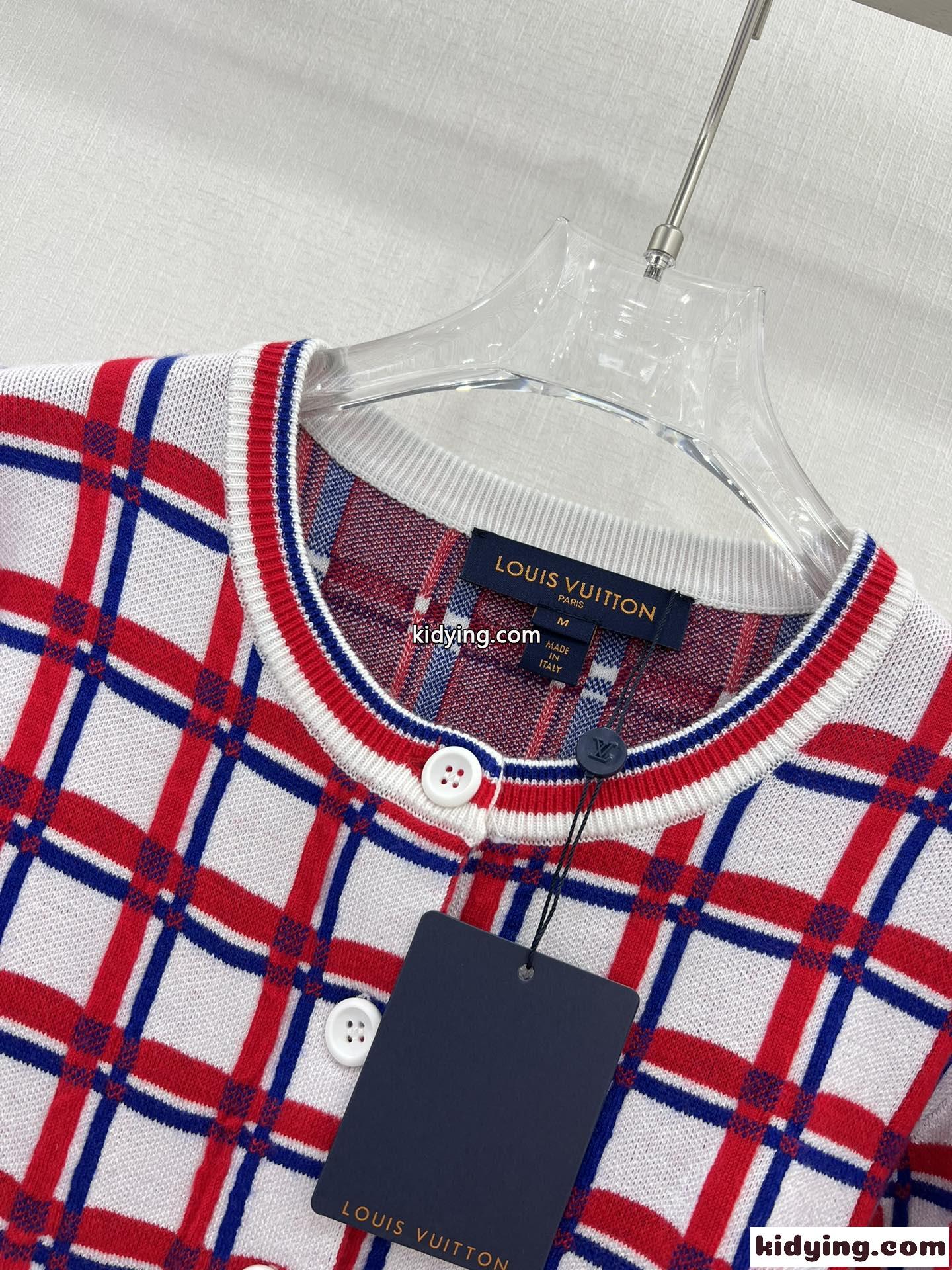 23AW◆Louis Vuitton◆3D チェックジャガード カーディガン コピー レディース-4