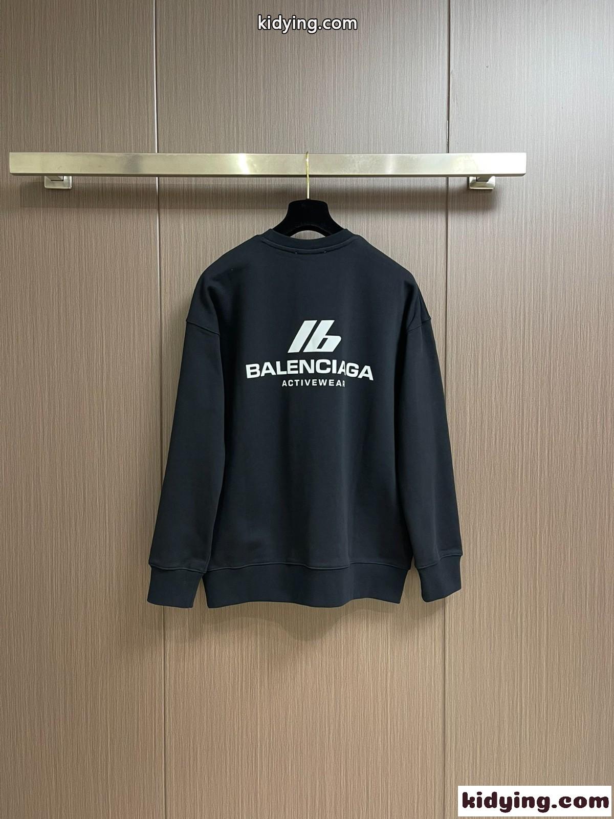 人気 カジュアル ロゴプリント バレンシアガ Tシャツ コピー スウェットシャツ-1