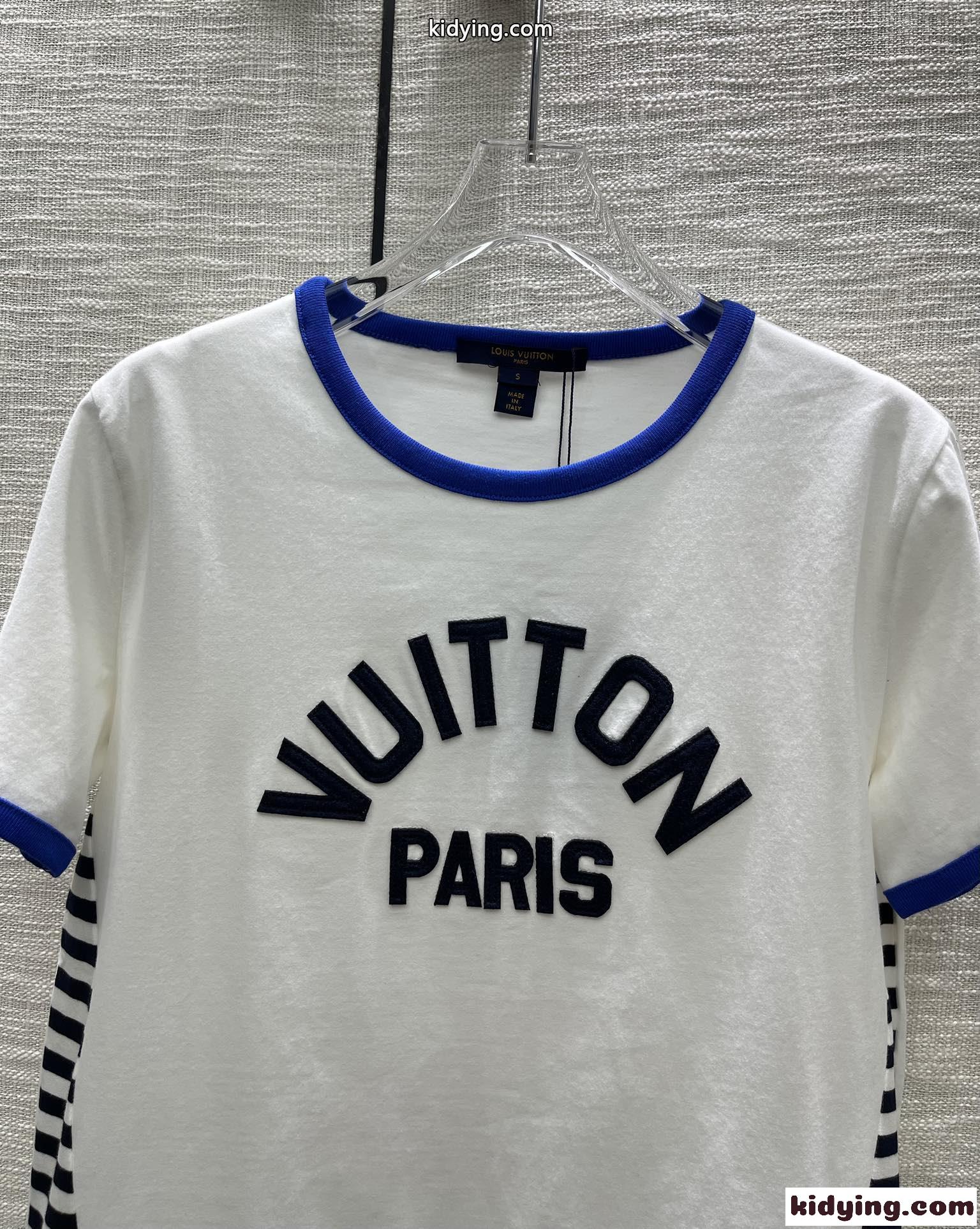 春の新作コレクション – ノーティカル Vuitton Paris Tシャツ ルイヴィトン Tシャツ コピー-1