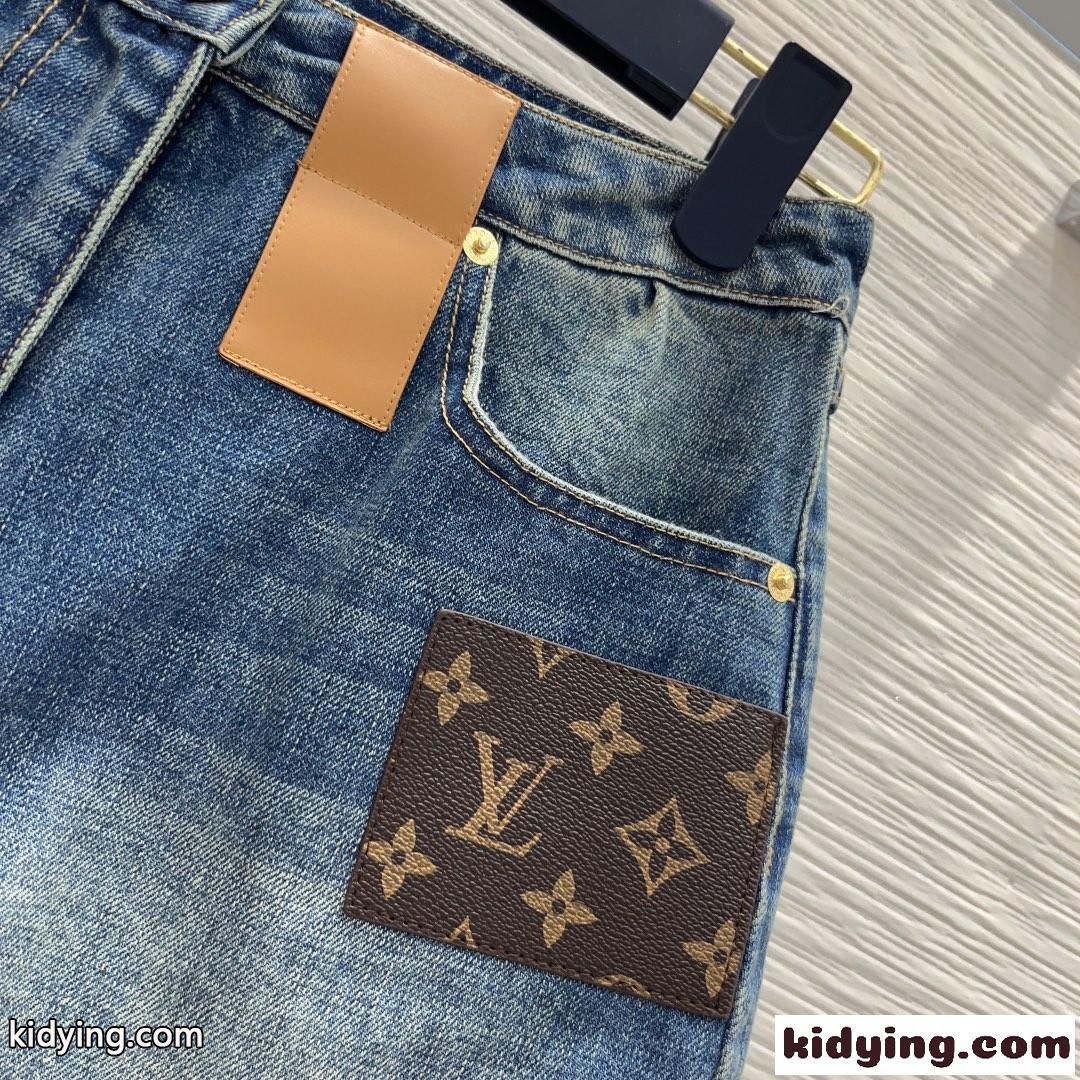 LV バイ・ザ・プール フレイドヘムデニムミニショーツ ルイヴィトン パンツ コピー-2