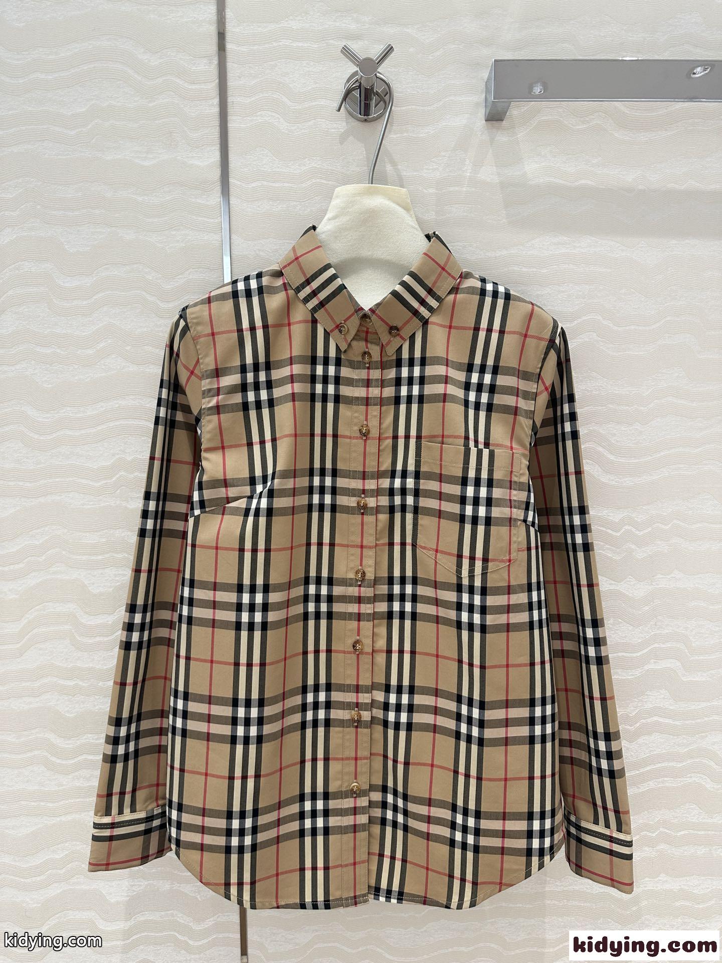 バーバリー シャツ コピー 合わせやすい チェック コットンシャツ-1
