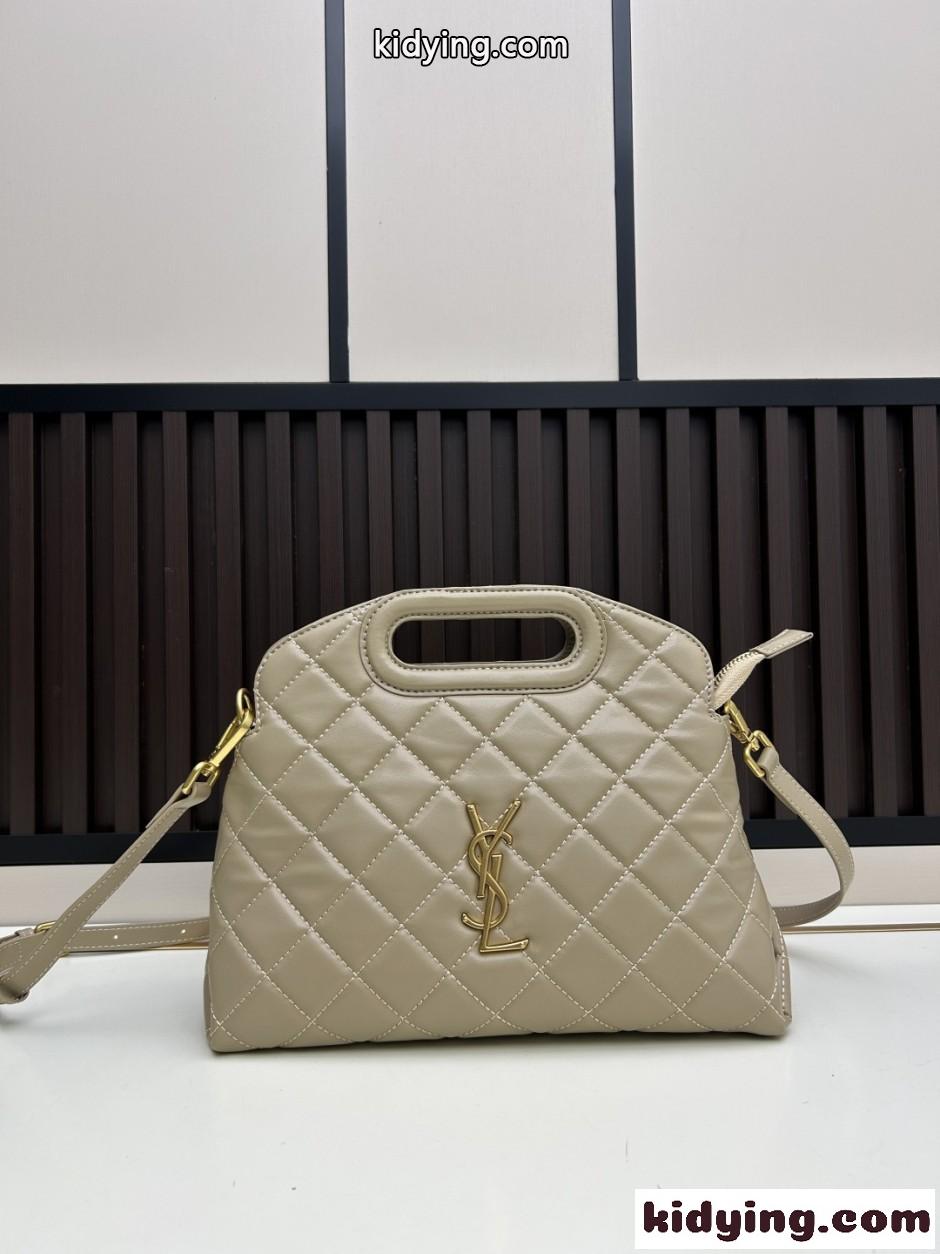 人気 エレガント YSL イヴ・サンローラン バッグ コピー ハンドバッグ ベージュ-0