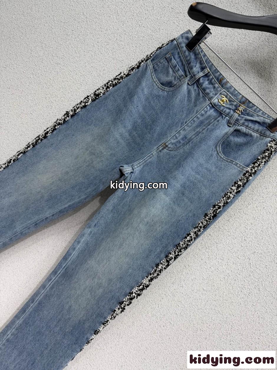 ベーシック CCロゴ シャネル ジーンズ コピー 合わせやすい デニムパンツ-2