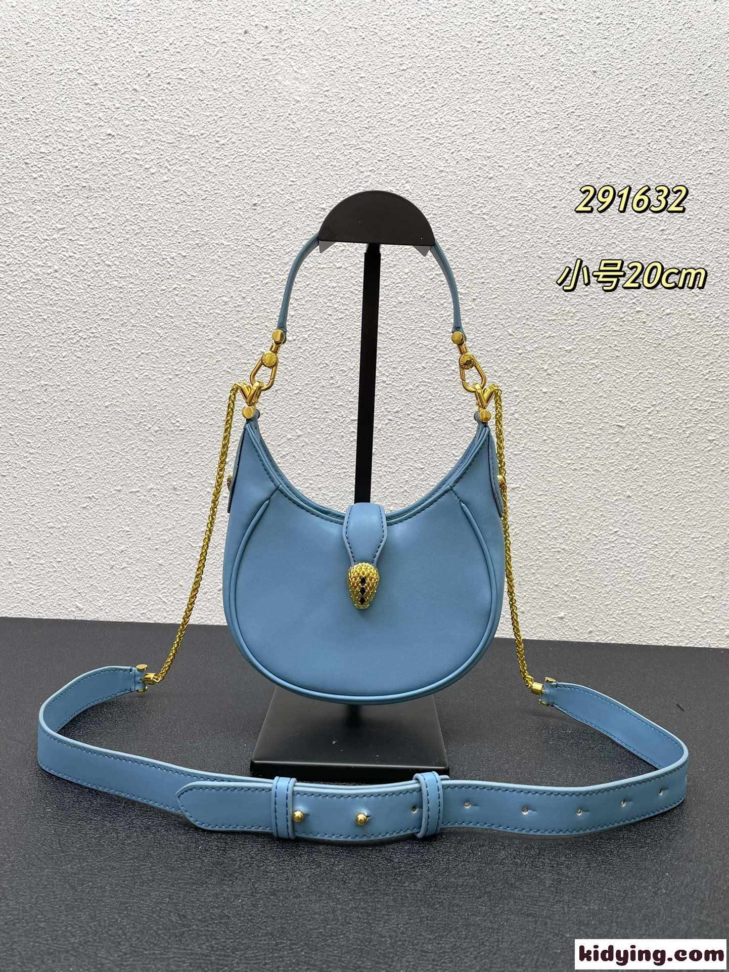 レディース ショルダーバッグ セルペンティ エリプス ブルガリ バッグ コピー カバン ブルー-0