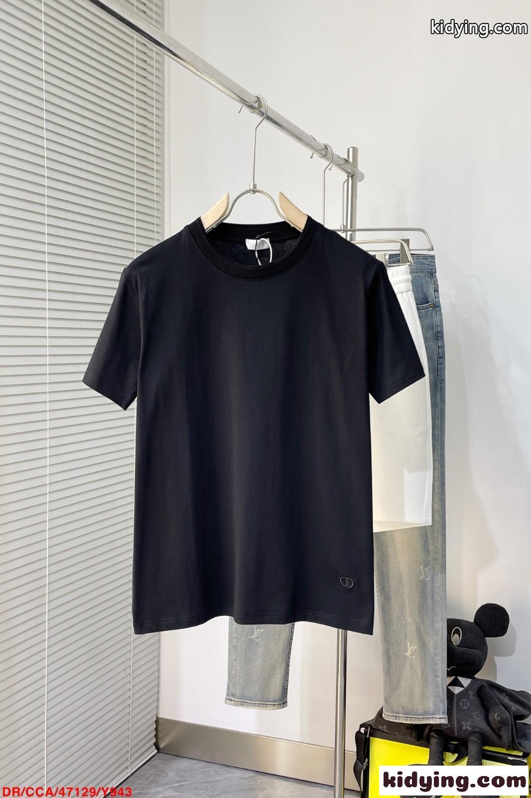 シンプル カジュアル クルーネック コットンTシャツ クリスチャン・ディオール Tシャツ コピー-2