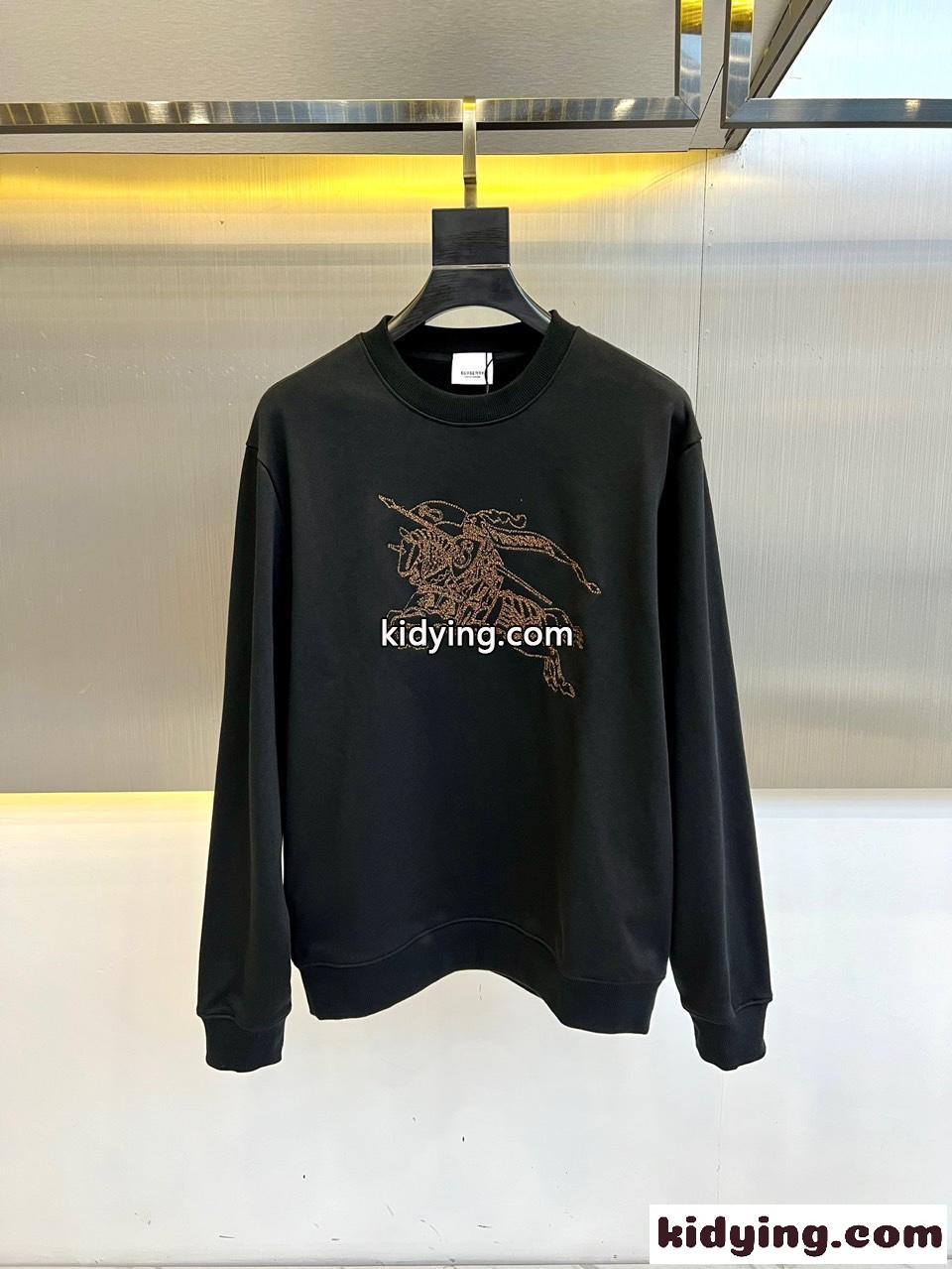 人気 お洒落 バーバリー 長袖Tシャツ コピー コットンス ウェットシャツ ブラック-0