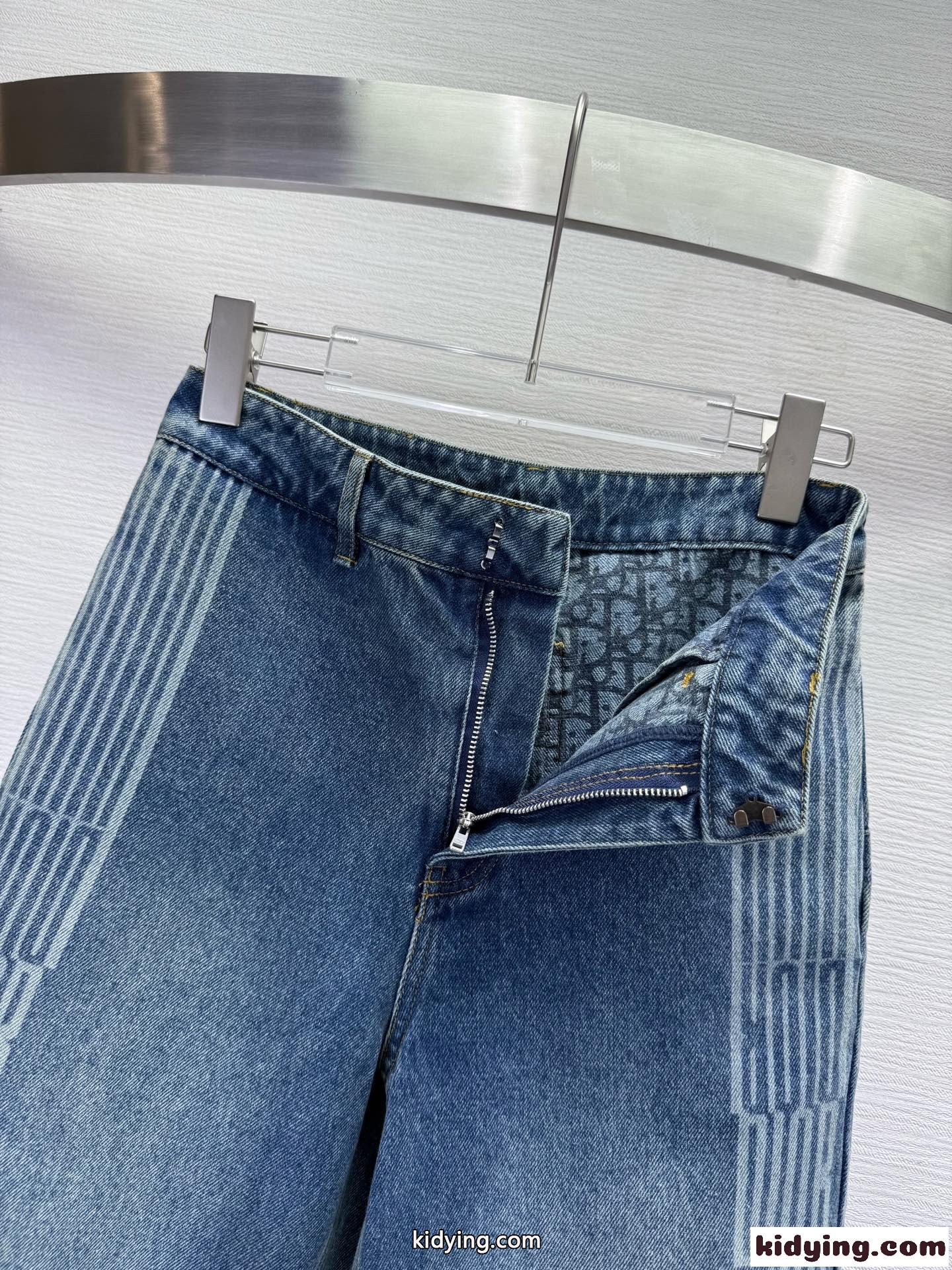 DiorAlps フレアジーンズ クリスチャン・ディオール ジーンズ コピー デニムパンツ ブルー-4