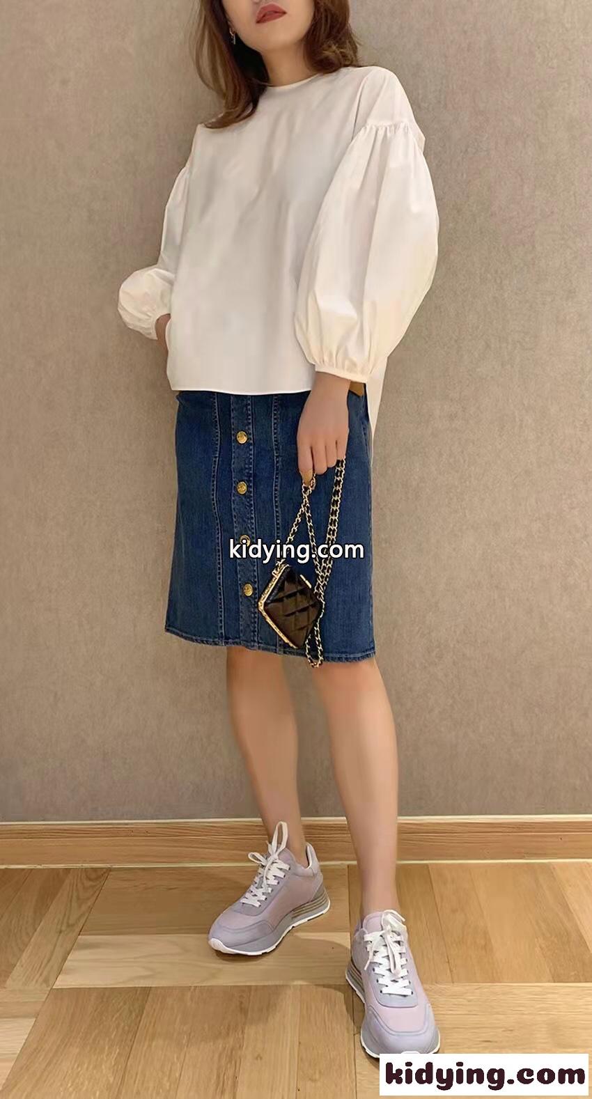 可愛い ゆったり 体型カバー 刺繍 切り替え 人気 セリーヌ シャツ コピー レディース 前後2WAY ブラウス 白 ホワイト-3