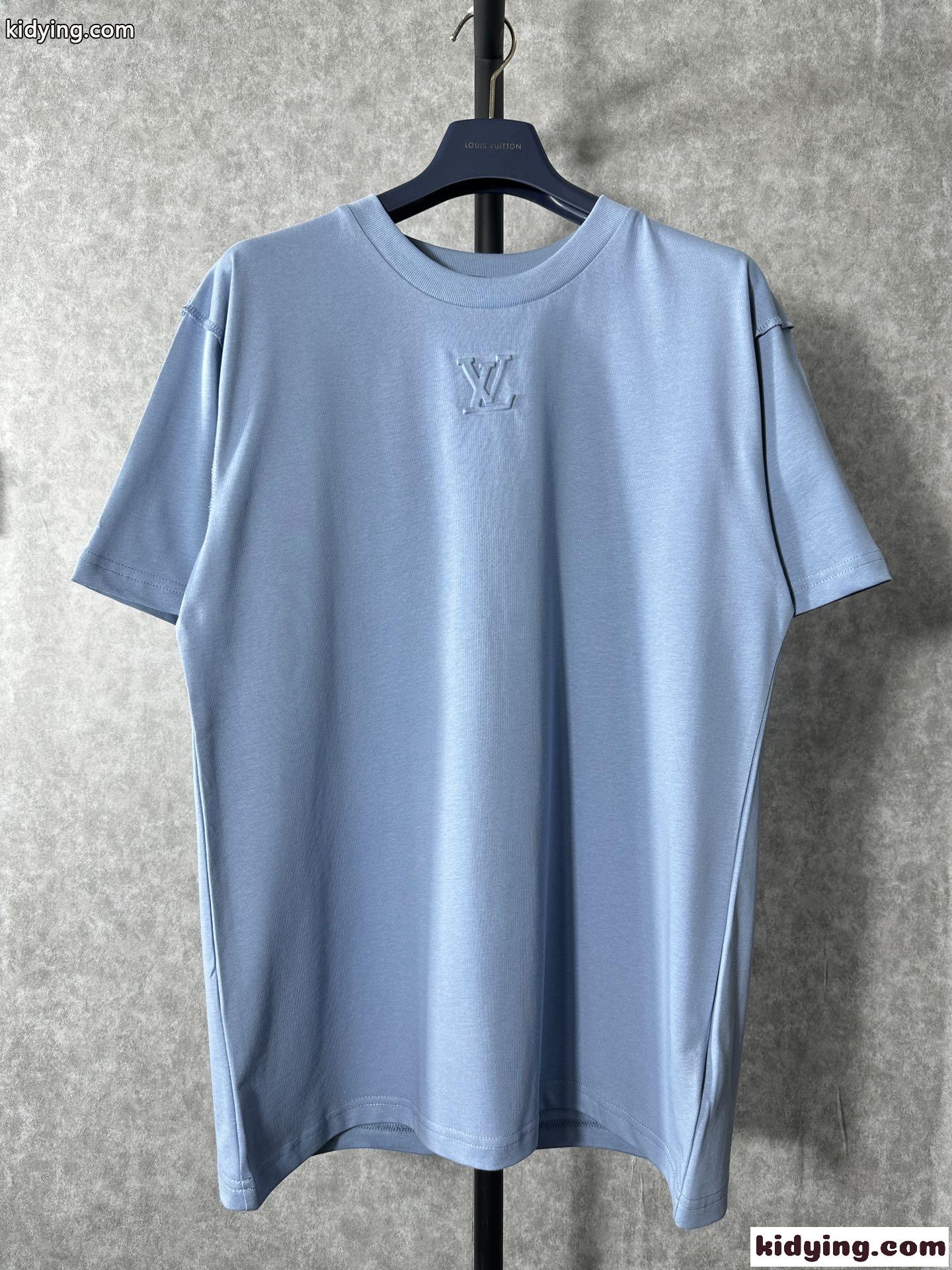シンプル クルーネック コットン 半袖Tシャツ ルイ・ヴィトン Tシャツ コピー ユニセックス-0