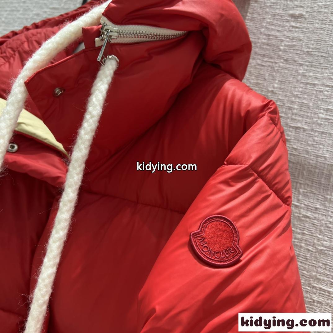 MONCLER 1952 ショート モンクレール ダウンジャケット コピー フード付 カジュアル アウター レッド-3