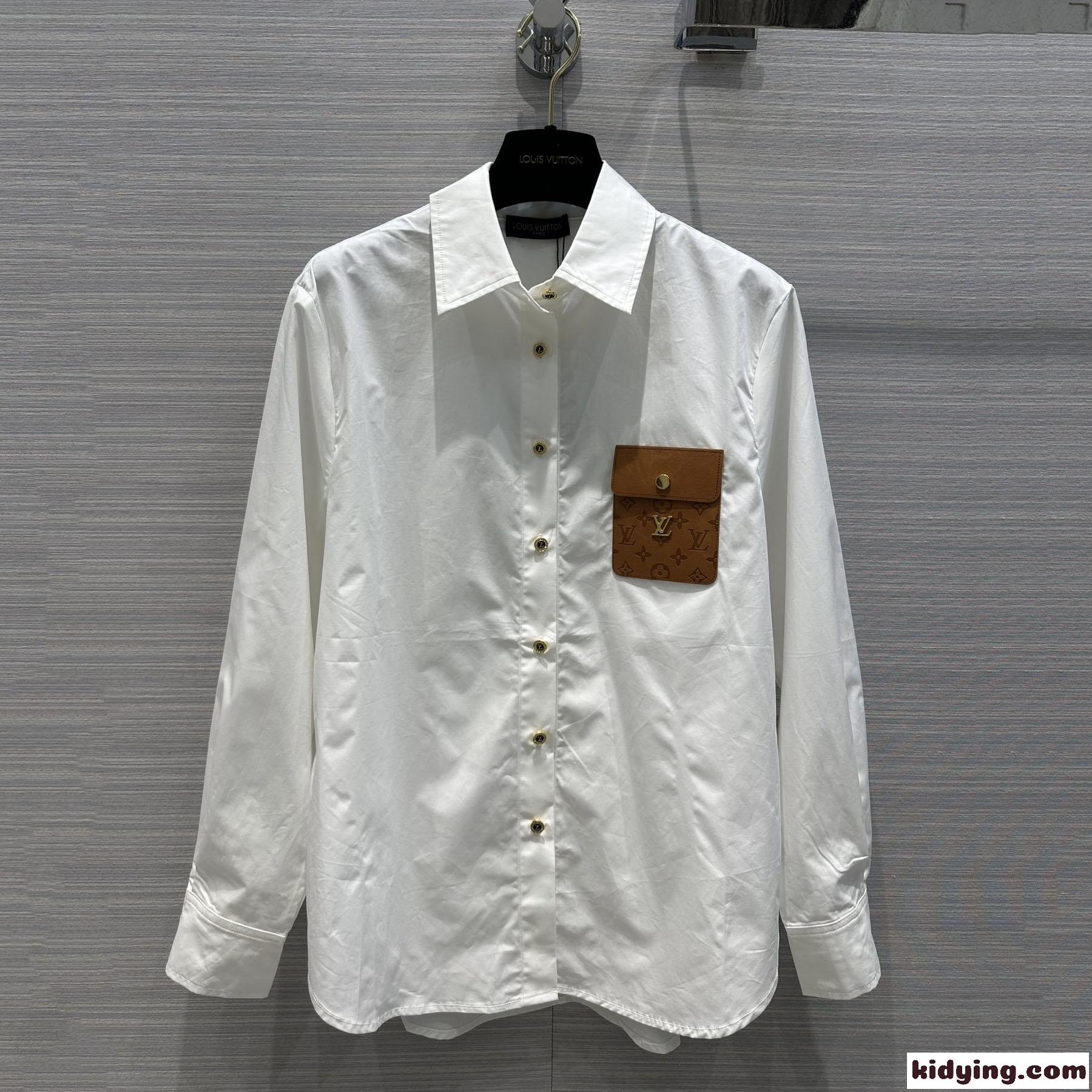 カジュアル 上品 人気 コットン 長袖 ルイ・ヴィトン シャツ コピー 合わせやすい-1