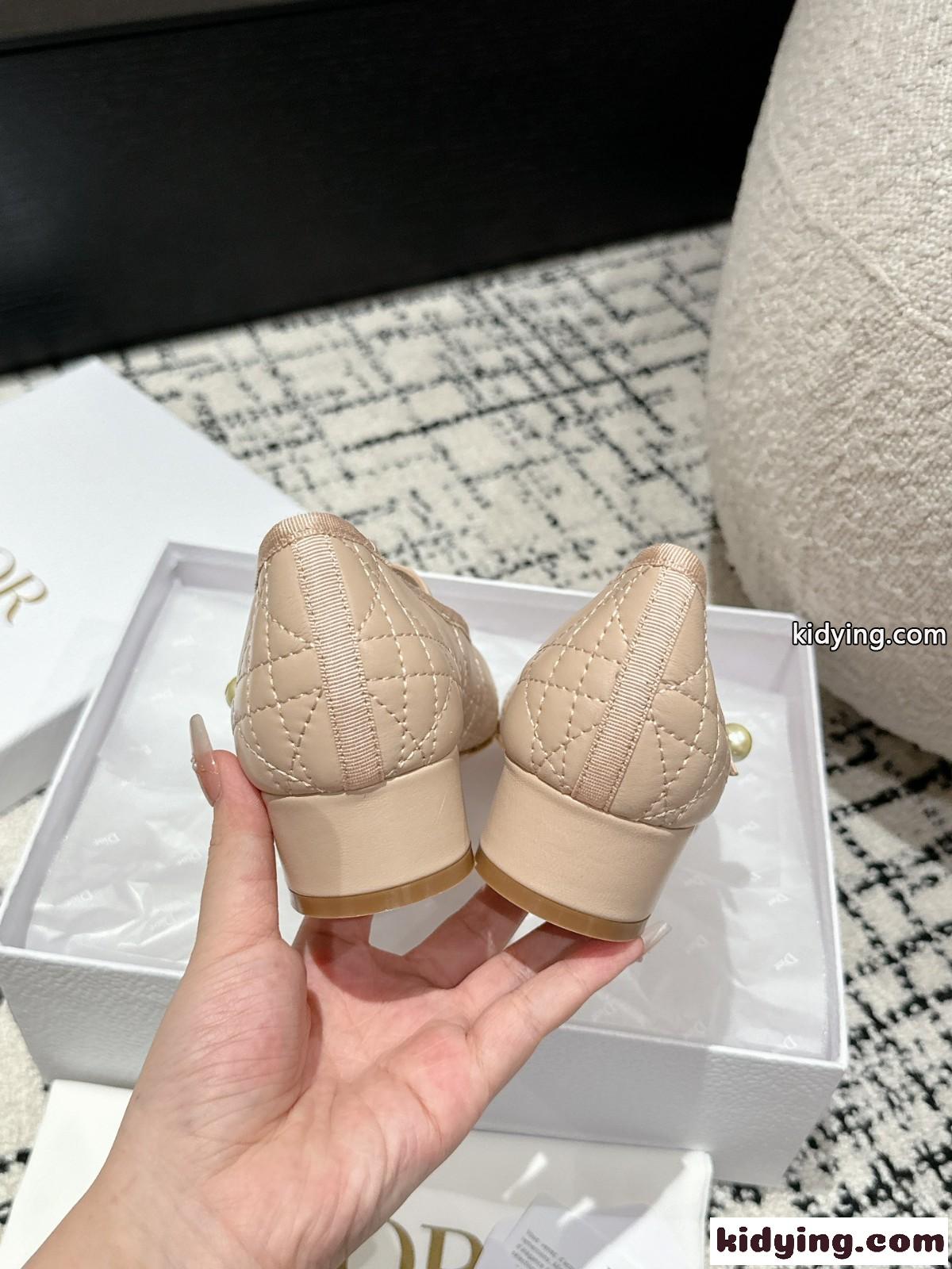 Dior バレエパンプス クリスチャン・ディオール パンプス コピー ベージュ-0