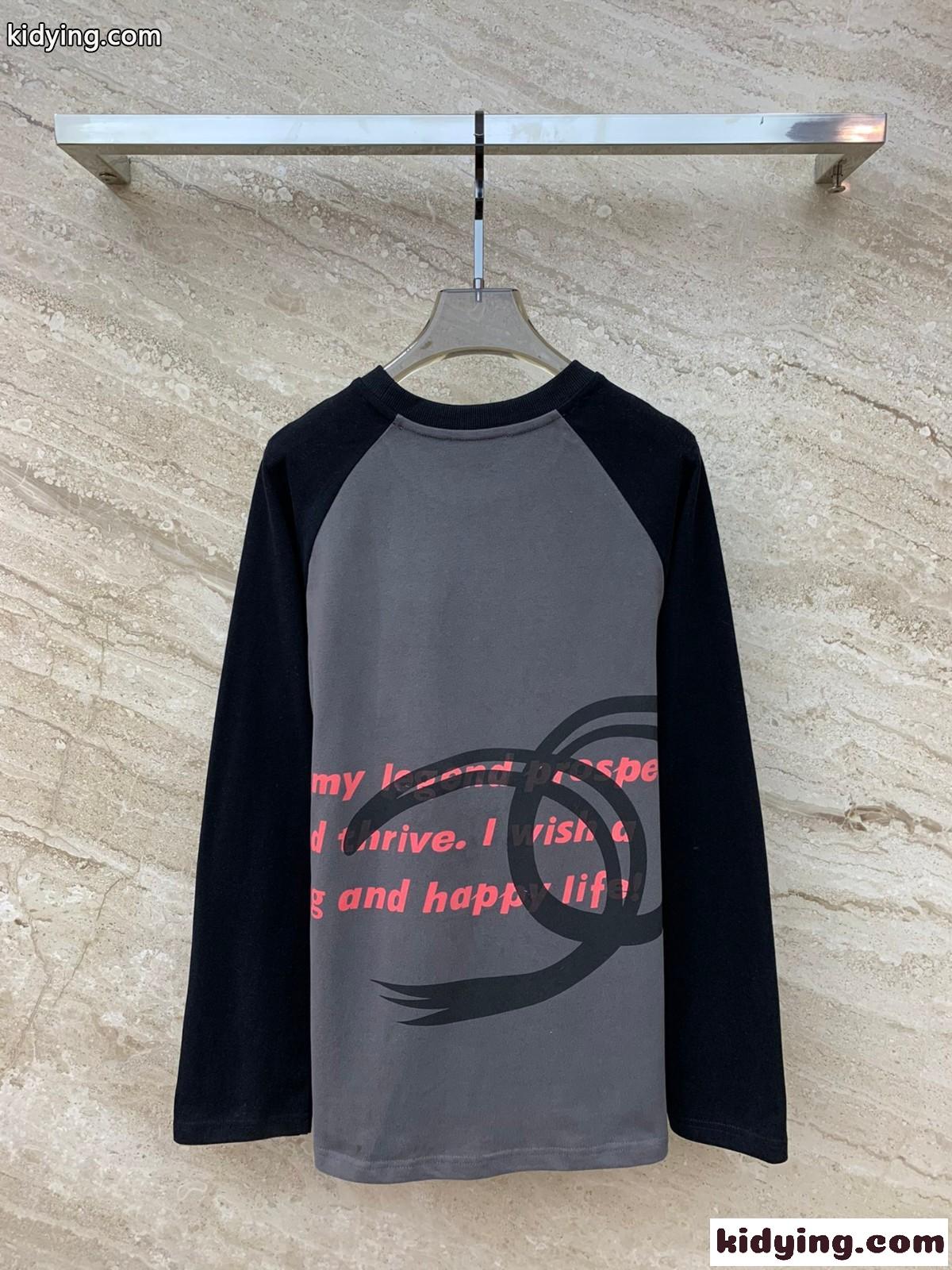配色 合わせやすい コットン 長袖Tシャツ シャネル Tシャツ コピー-2