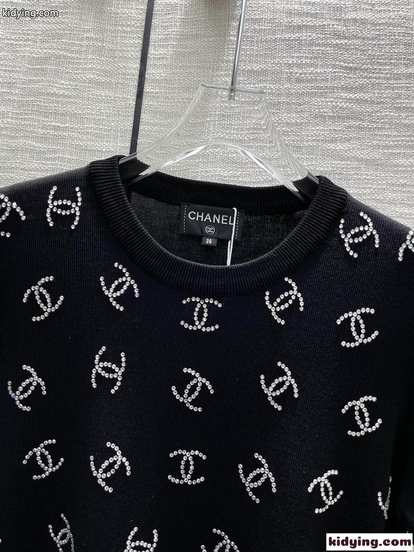 フェミニン 上品 おしゃれ 半袖 カットソー シャネル tシャツ コピー 春夏 人気 ロゴ トップス-2