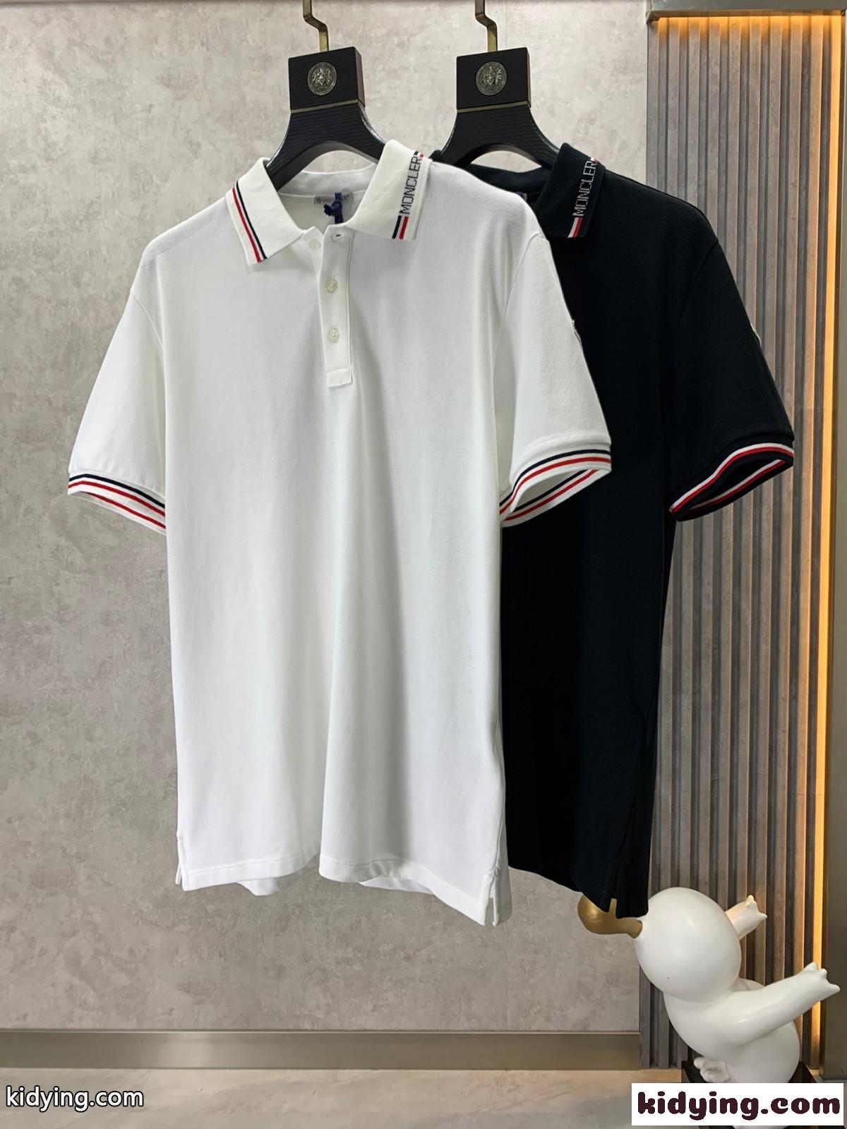 ロゴパッチ コットンブレンド モンクレール Tシャツ コピー 半袖 ポロシャツ-1