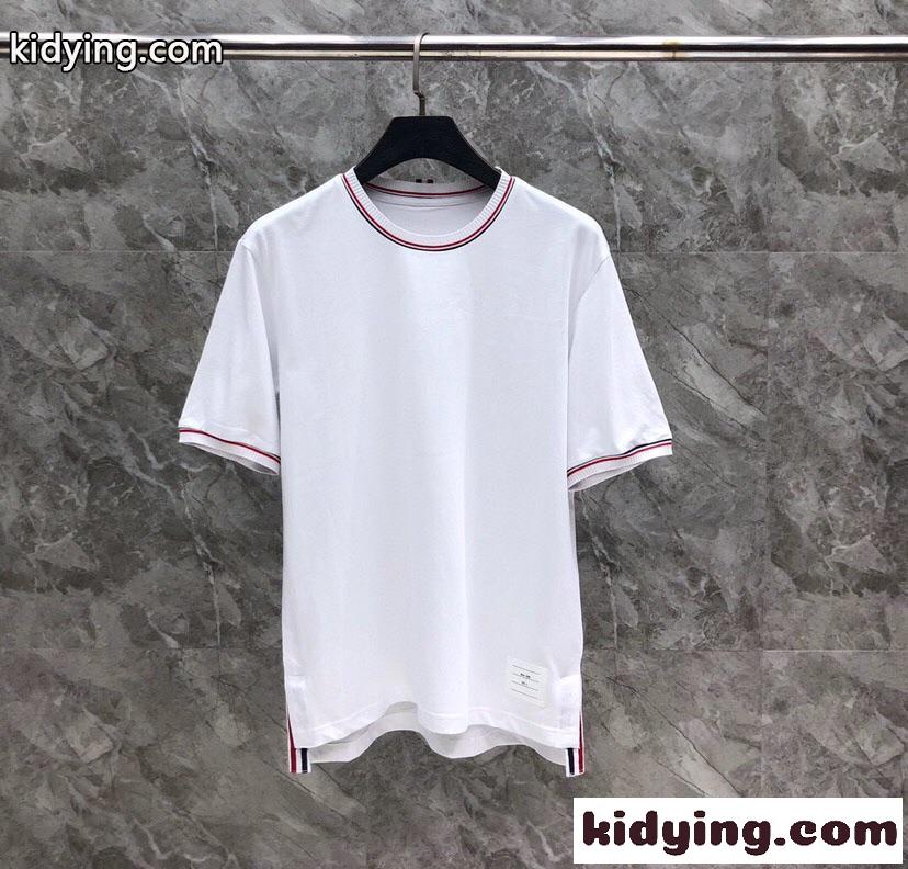 カジュアル ストライプ Tシャツトムブラウン 半袖Tシャツ コピー ホワイト-2