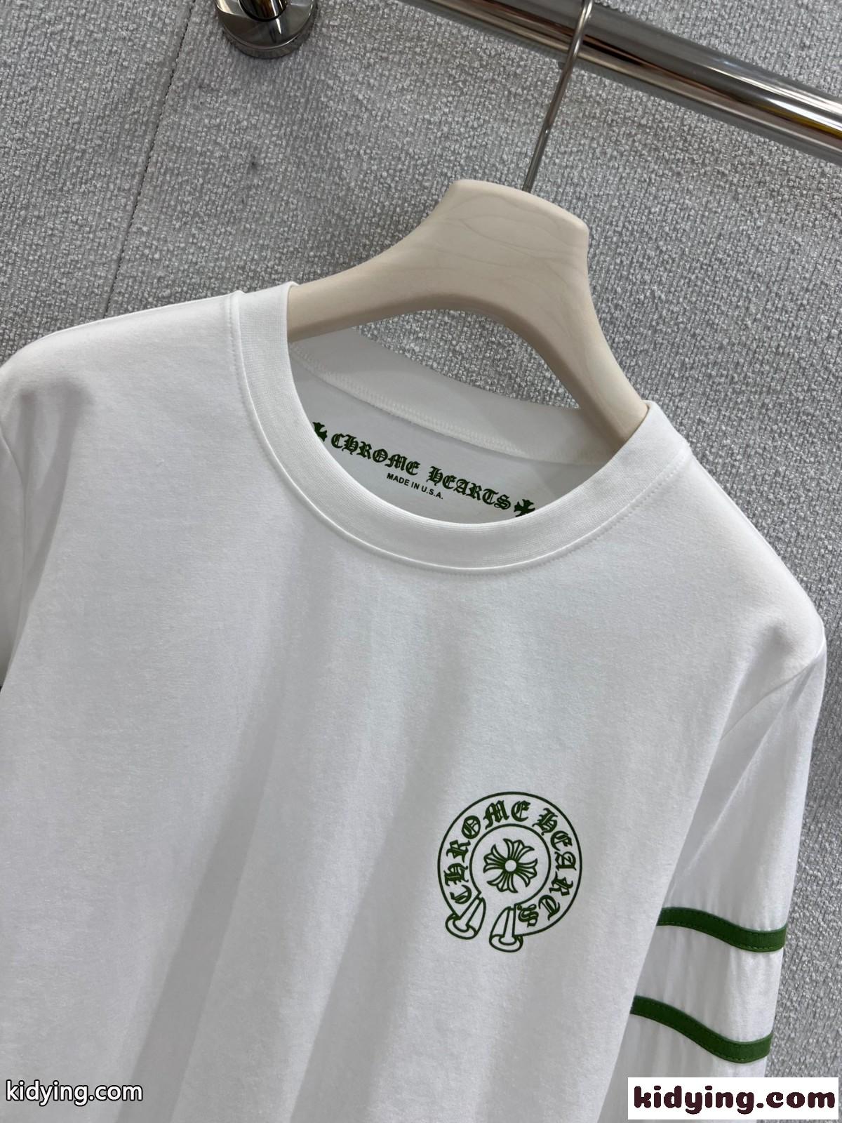 ストリート カジュアル ロゴ 長袖Tシャツ クロムハーツ Tシャツ 偽物 ホワイト-0