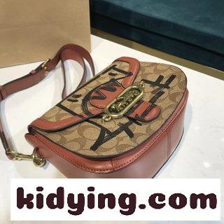 コーチバッグ 夏コピー coach コーチの新型で 新しく発売された文芸的雰囲気のあるレトロな鞍のバッグ-1