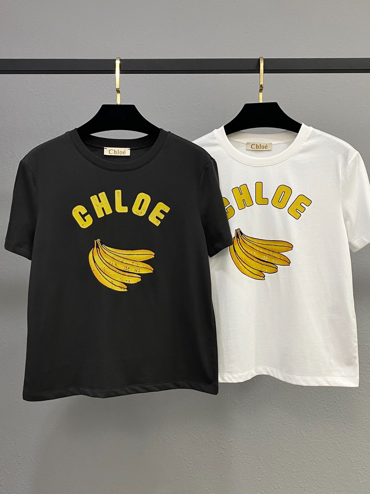 クロエ Tシャツ スーパーコピー シンプル ロゴ入り 半袖Tシャツ クルーネック-1