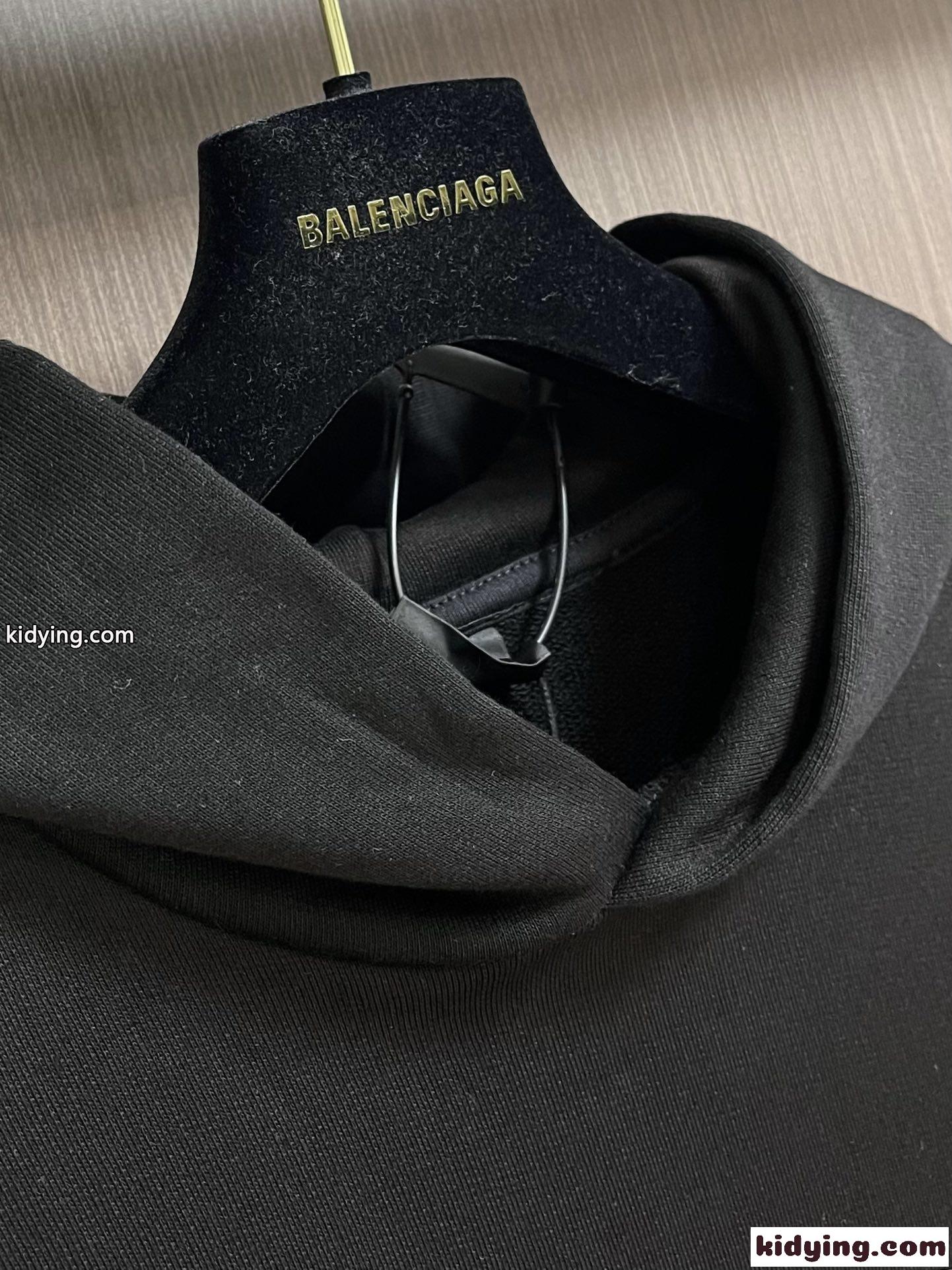 LO_VE HOODIE オーバーサイズ バレンシアガ パーカー コピー ユニセックス ブラック-3