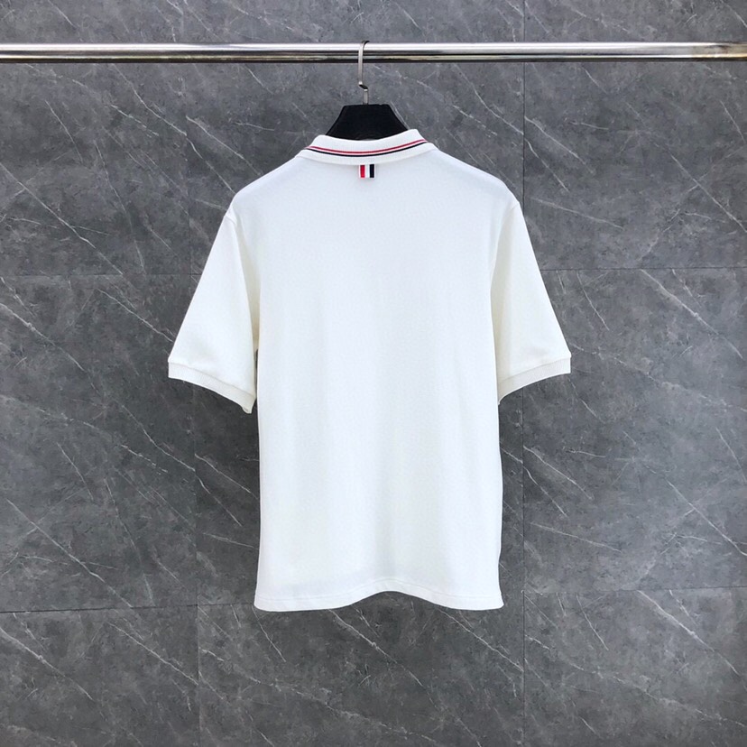 トムブラウン Tシャツ 偽物 カジュアル 人気 ニットポロシャツ ユニセックス-4