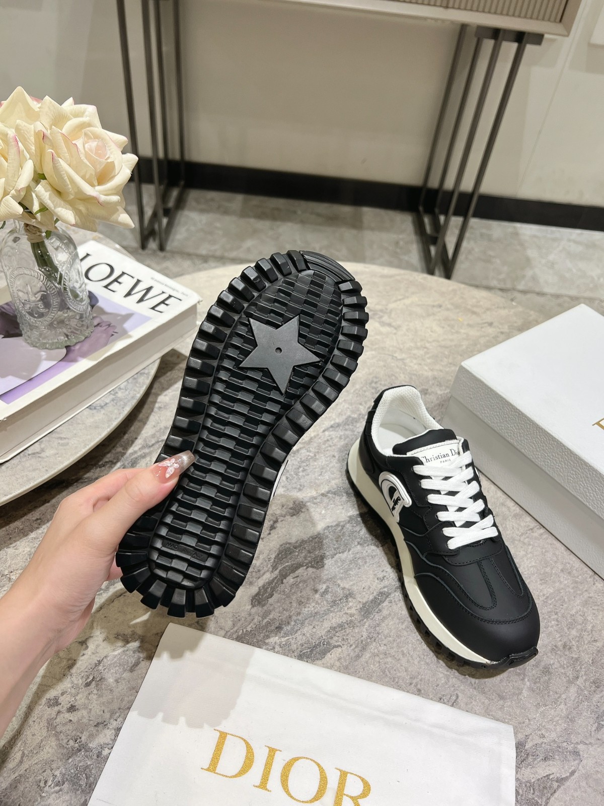 Cest Dior スニーカー クリスチャン・ディオール スニーカー スーパーコピー ブラック-4