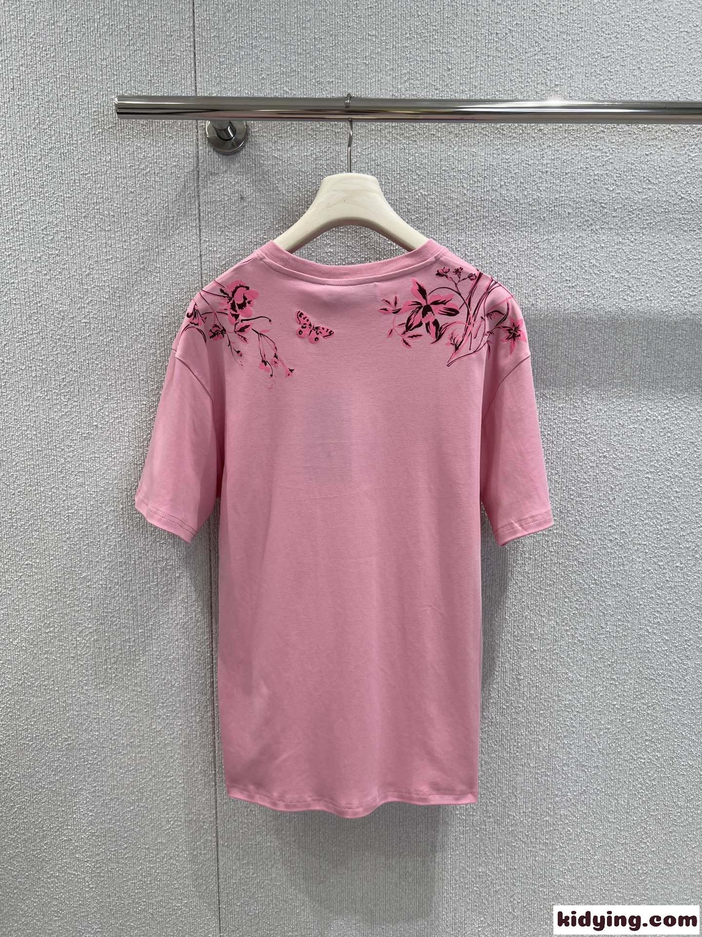 プリント ソフトコットンジャージー Tシャツ グッチ スーパーコピー ピンク-0