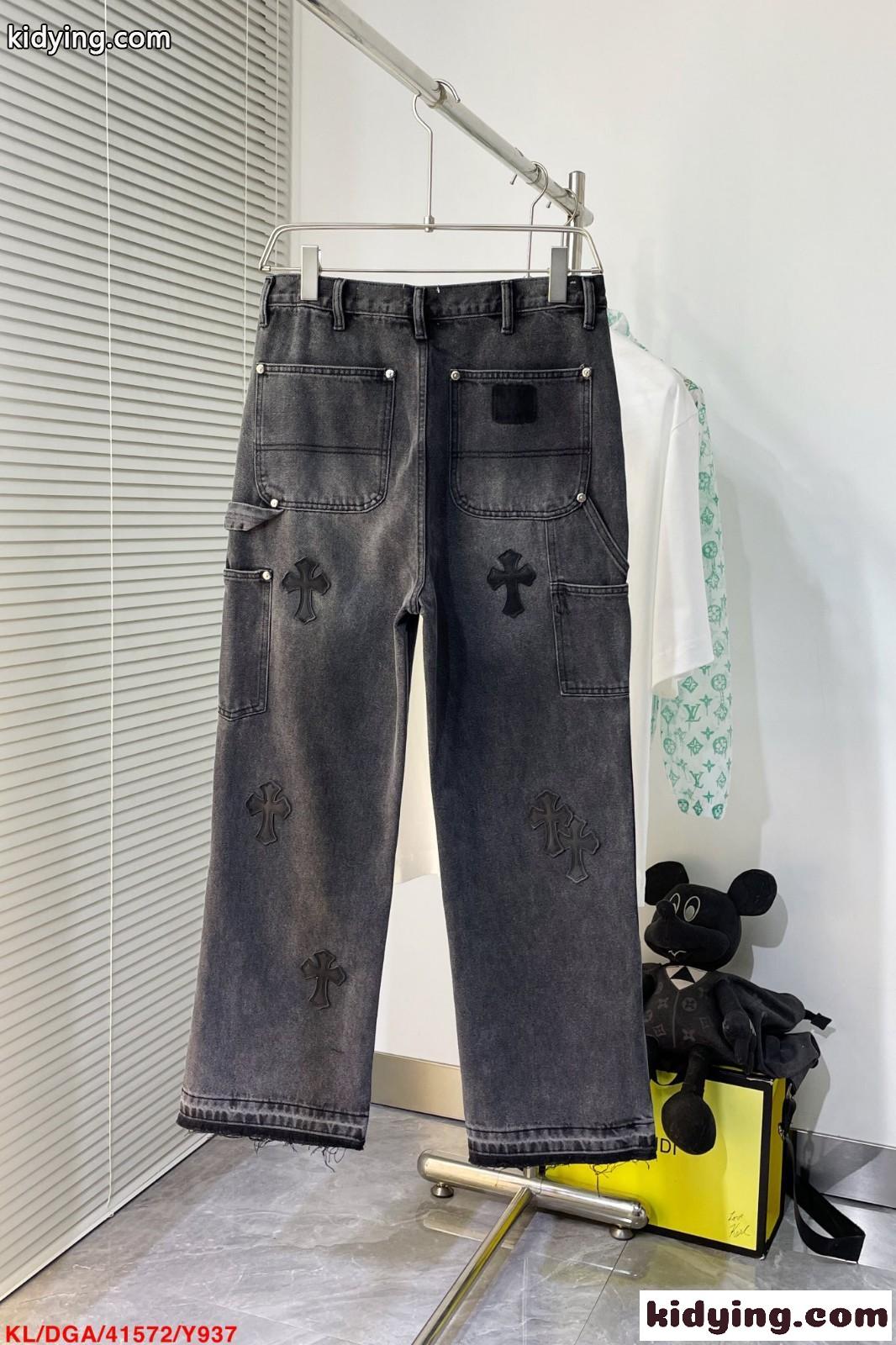 カジュアル ストリート おしゃれ クロムハーツ ジーンズ コピー メンズ デニムパンツ-1