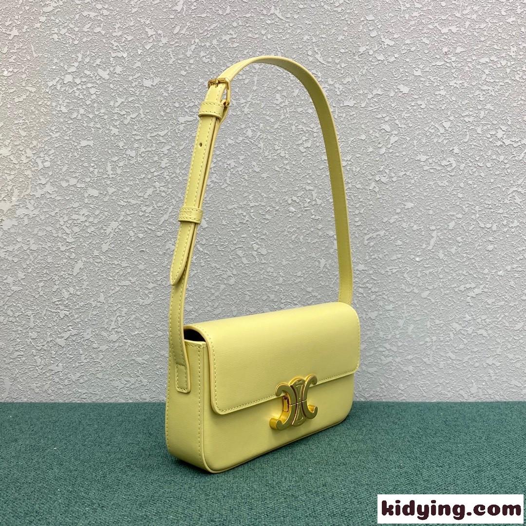 フェミニン 上品 トリオンフ ショルダーバッグ セリーヌ バッグ コピー レディース イエロー-2