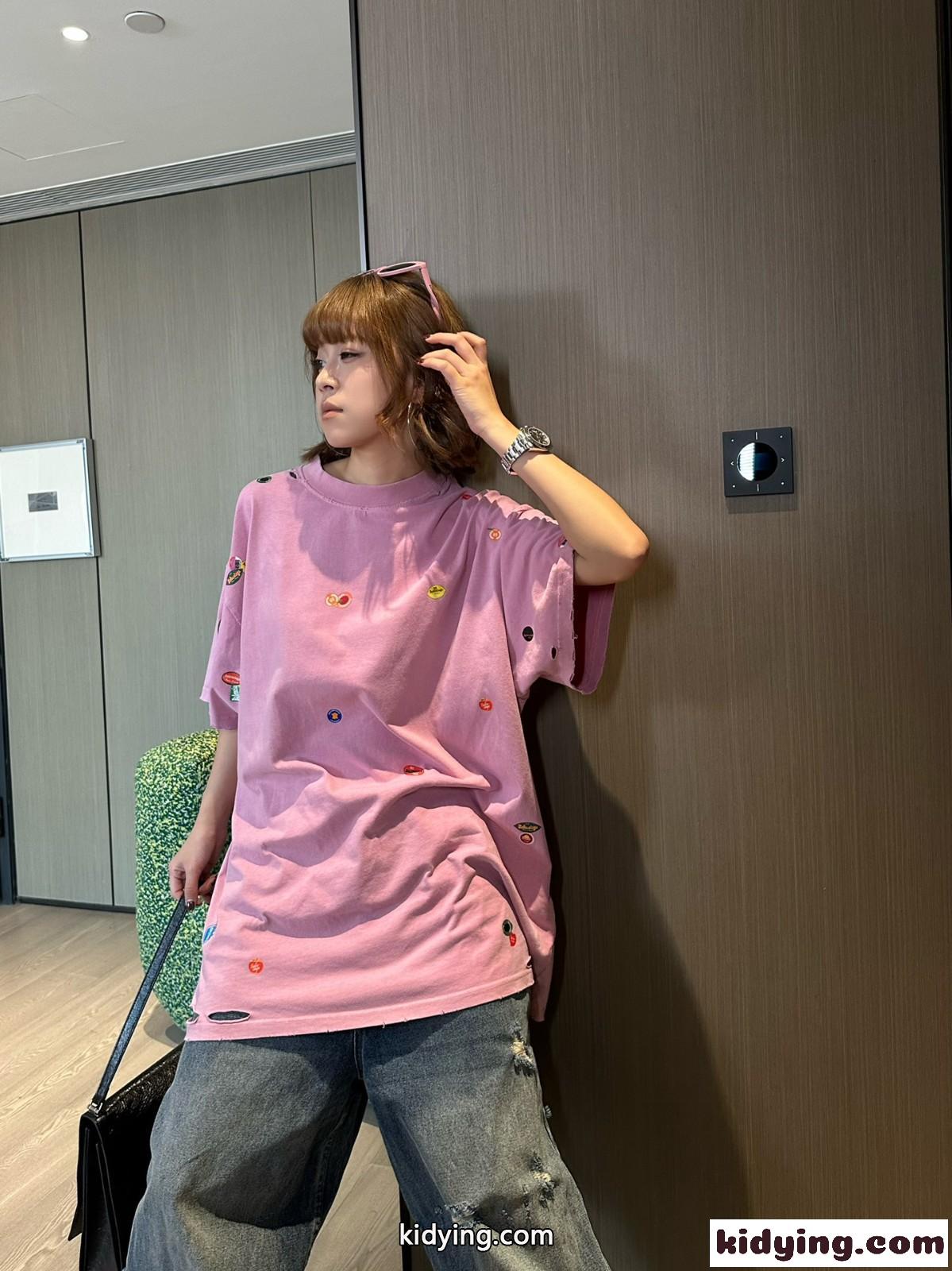 カジュアル お洒落 合わせやすい バレンシアガ Tシャツ 偽物 半袖Tシャツ-2