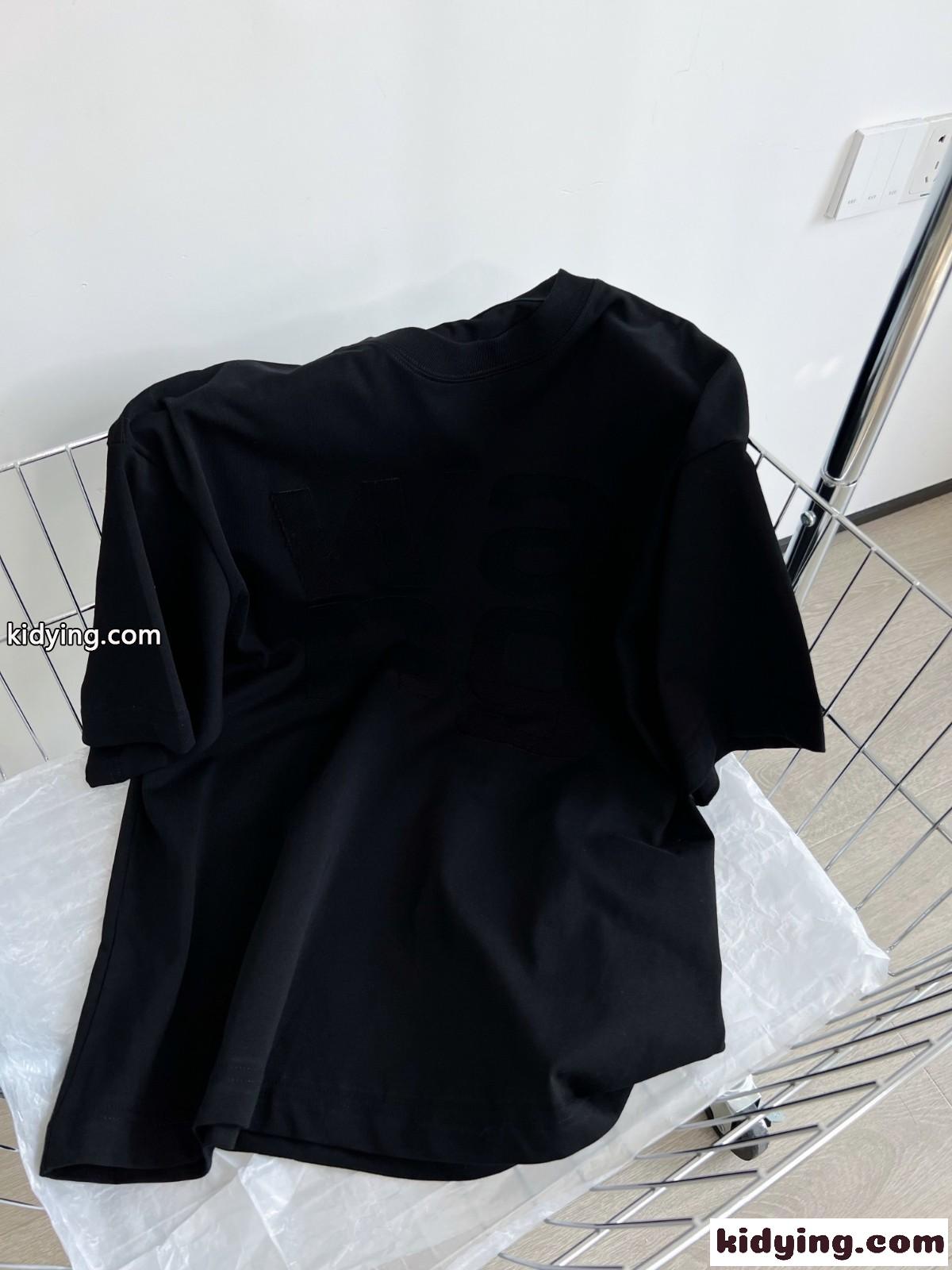 流行り おしゃれ カジュアル アレキサンダーワング Tシャツ コピー ゆったり 体型カバー ロゴ クルーネック-1