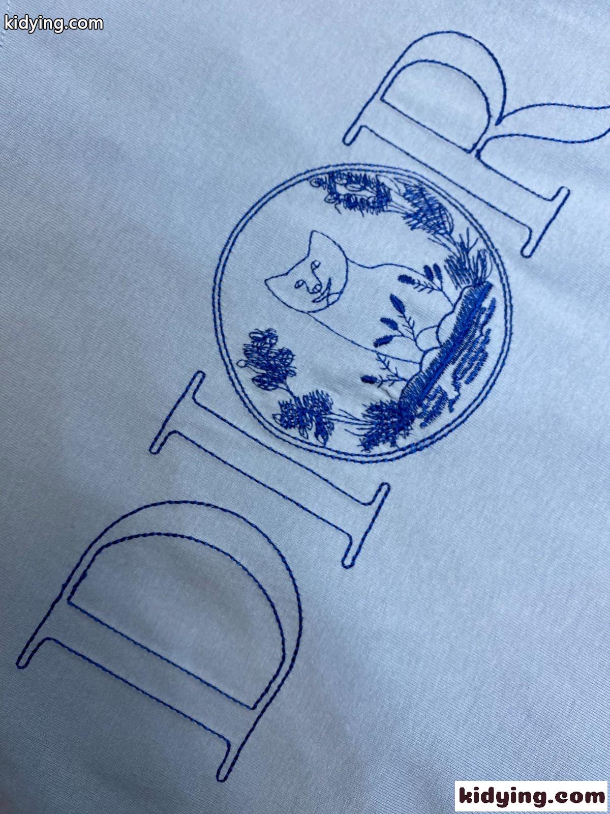 クリスチャン・ディオール Tシャツ コピー DIOR AND HYLTON NEL Tシャツ ブルー-3
