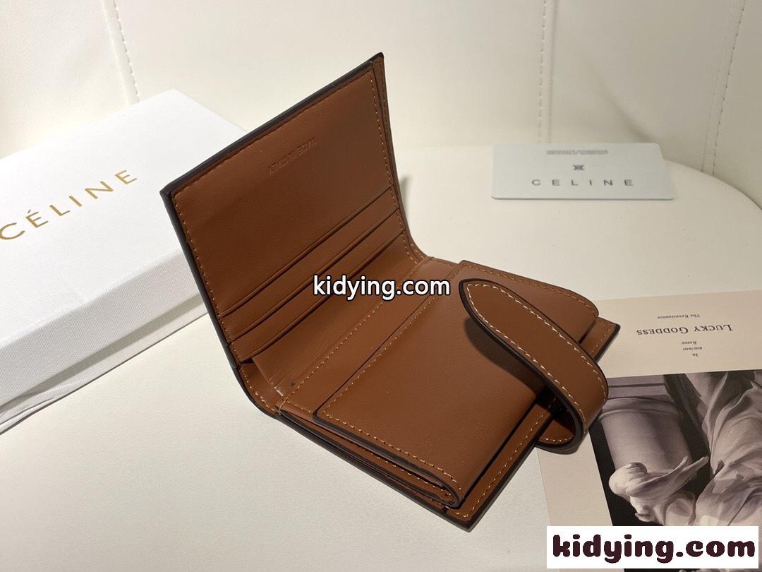 人気 セリーヌ 財布 コピー リオンフ キャンバス ストラップ ウォレット 2つ折り財布-2