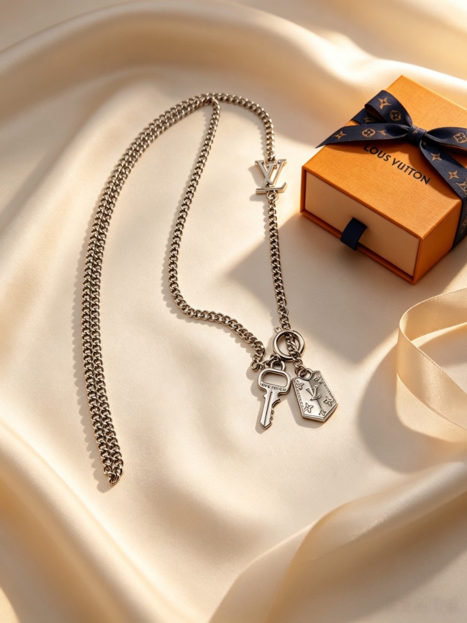 人気 おしゃれ ネックレス・LV タグ ルイヴィトン ネックレス 偽物 アクセサリー-4