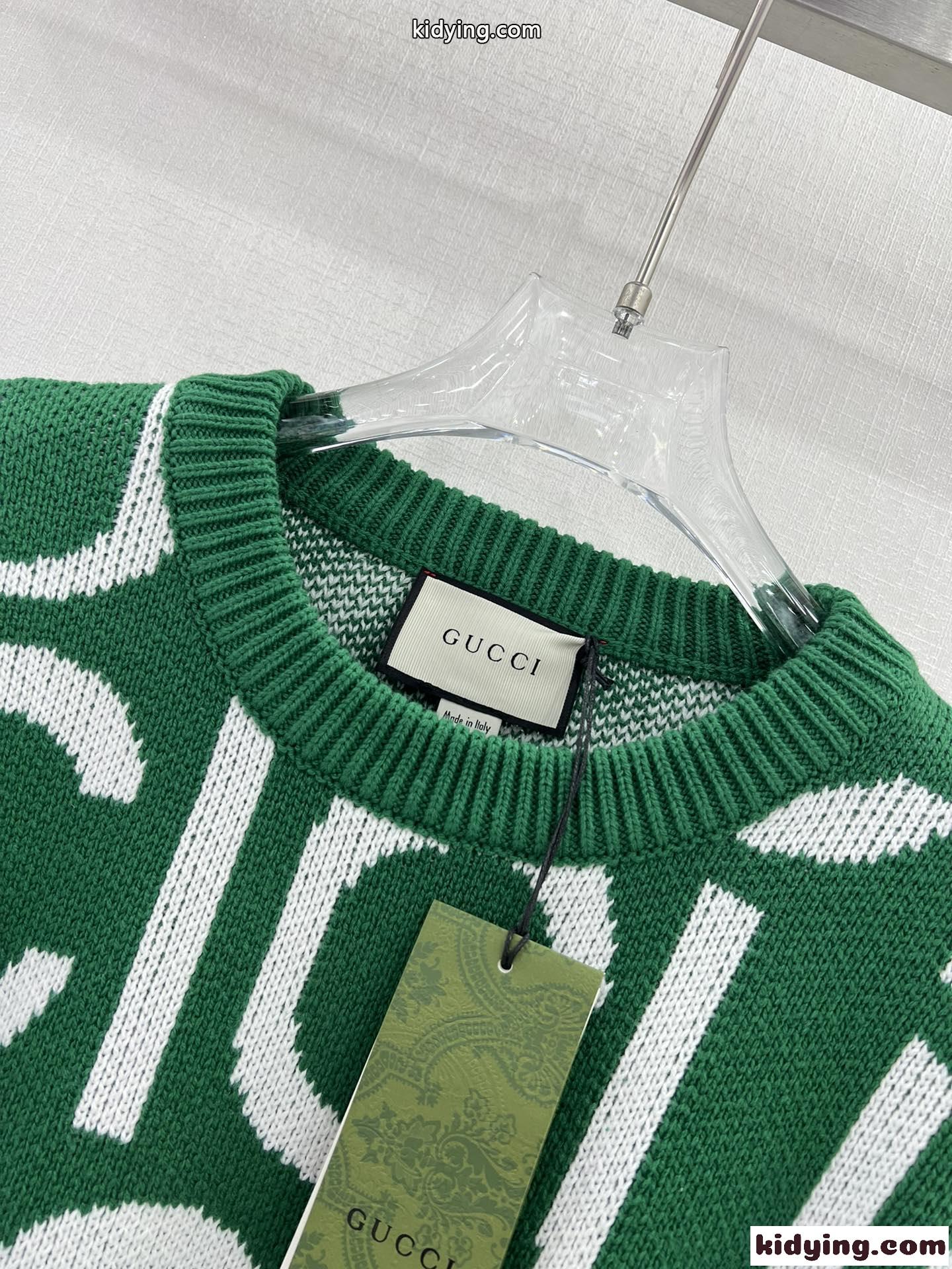 GUCCI インターシャ ウール セーター グッチ セーター コピー グリーン-0