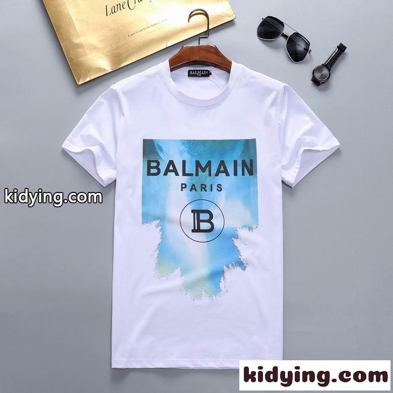 カジュアル おしゃれ トップス 着心地いい クルーネック 半袖 バルマン tシャツ コピー シンプル ロゴ プリント-1