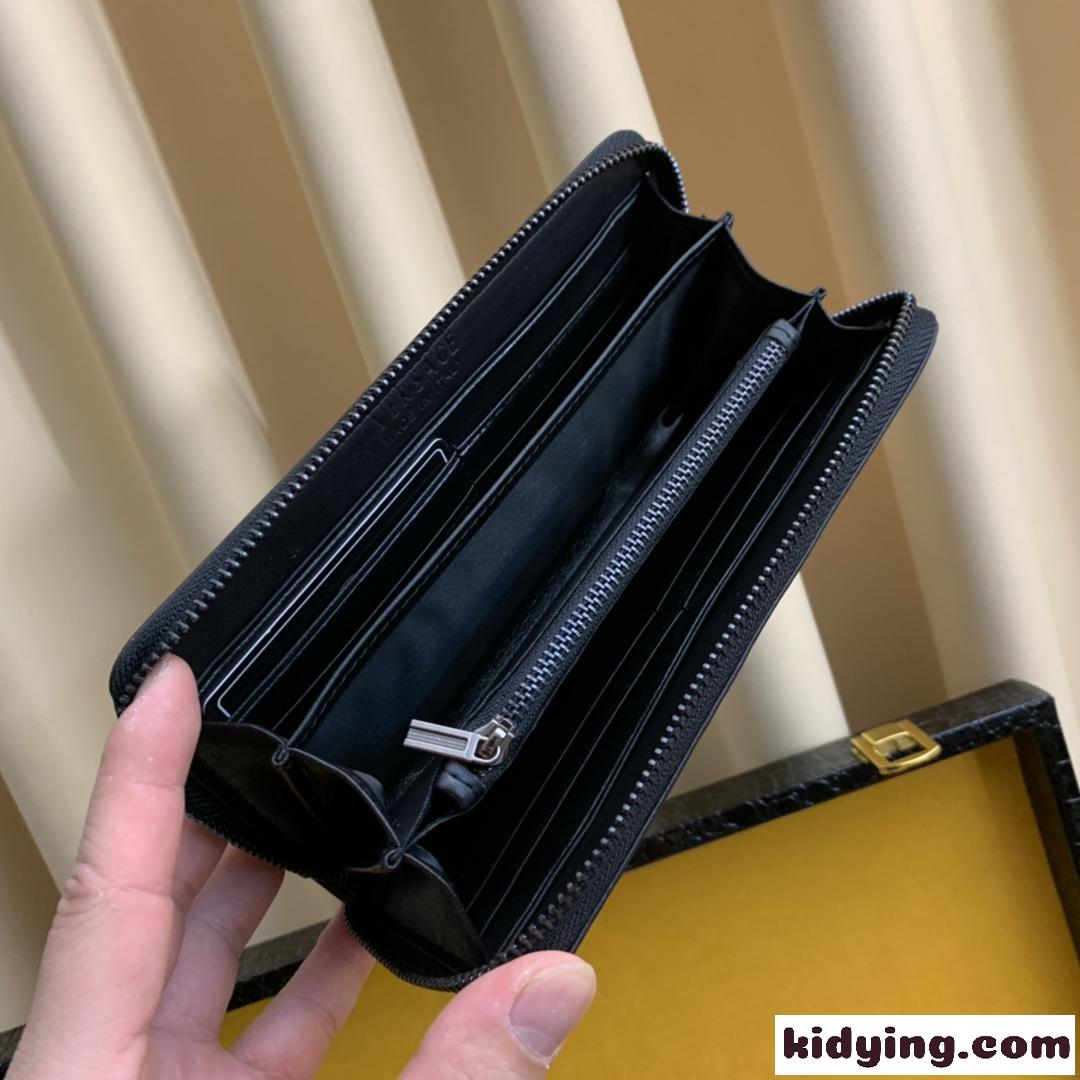 高品質 ロゴ ラウンドファスナー ヴェルサーチェ 財布 コピー メンズ カード入れ おしゃれ ブラック-3