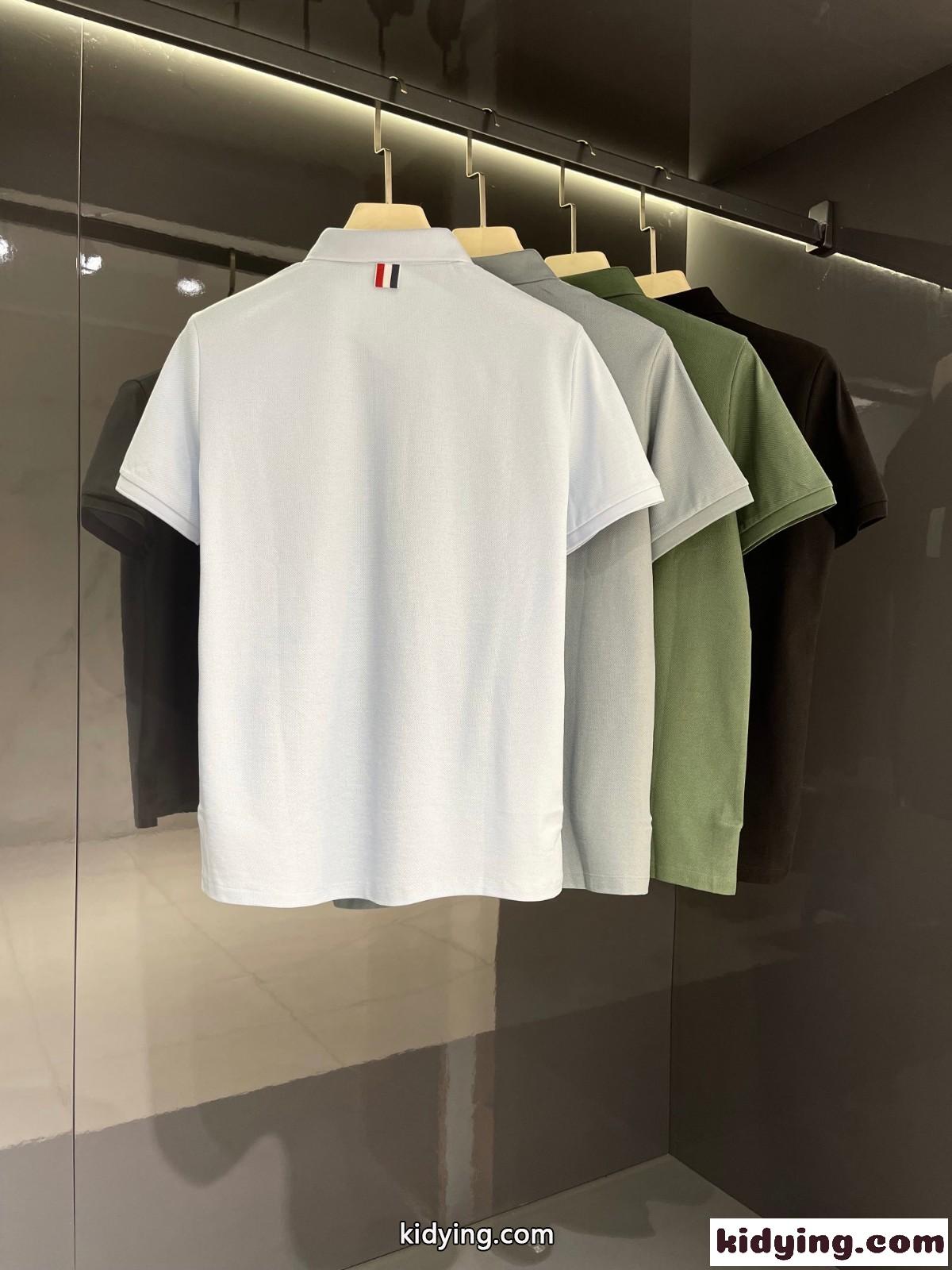 4色あり 合わせやすい トムブラウン tシャツ コピー メンズ 快適 半袖 トップス シンプル ポロシャツ お洒落 定番-2