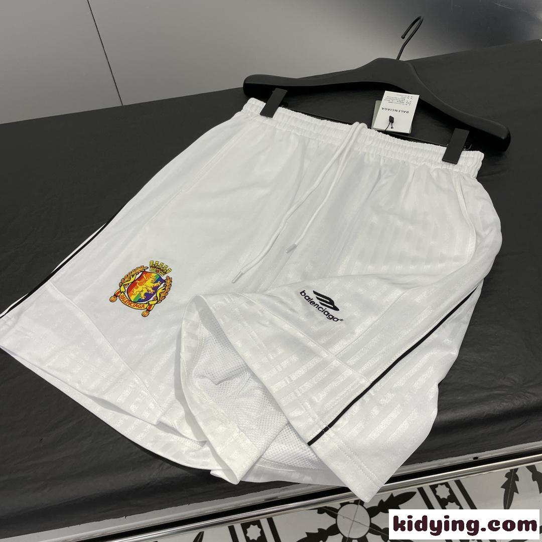 カジュアル SOCCER BAGGY ショートパンツ バレンシアガ パンツ コピー ユニセックス ホワイト-4