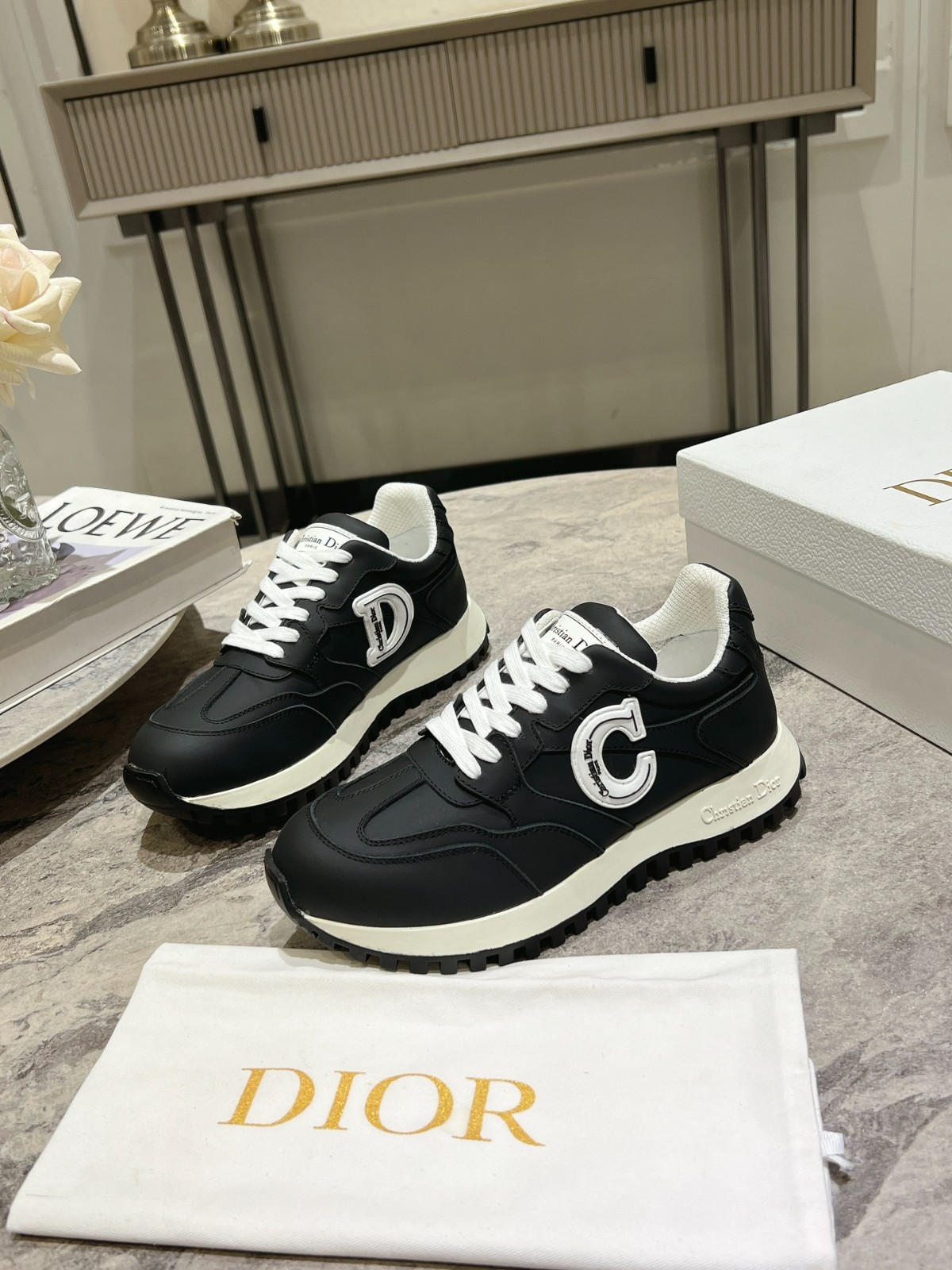 Cest Dior スニーカー クリスチャン・ディオール スニーカー スーパーコピー ブラック-1