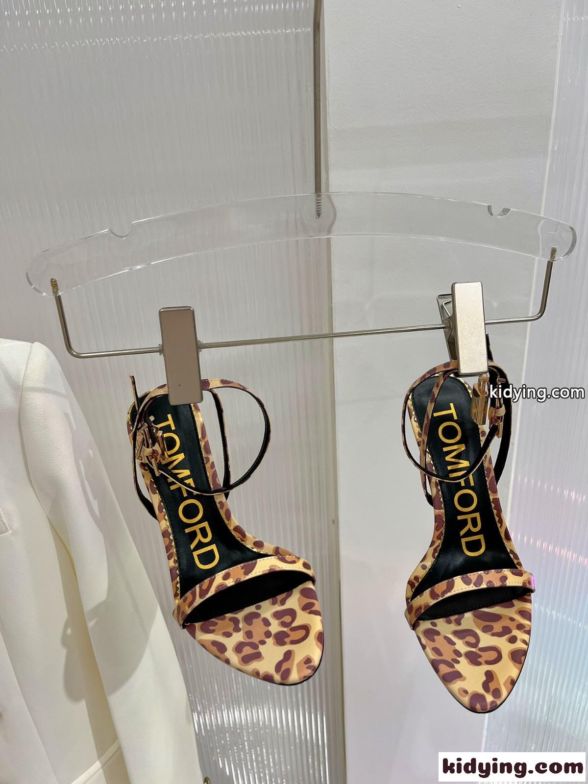 セクシー ヒョウ柄プリント 11cm ピンヒールサンダル トムフォード サンダル コピー レディース-3